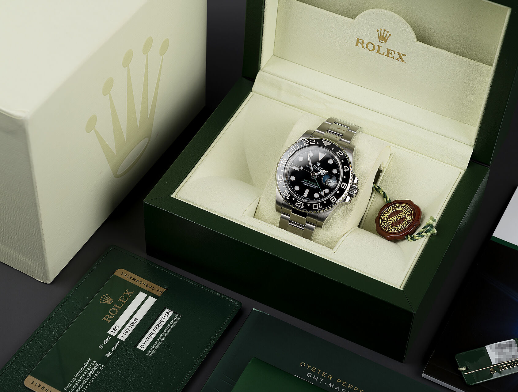 ref 116710LN | 116710LN - Box & Certificate | Rolex GMT-Master II