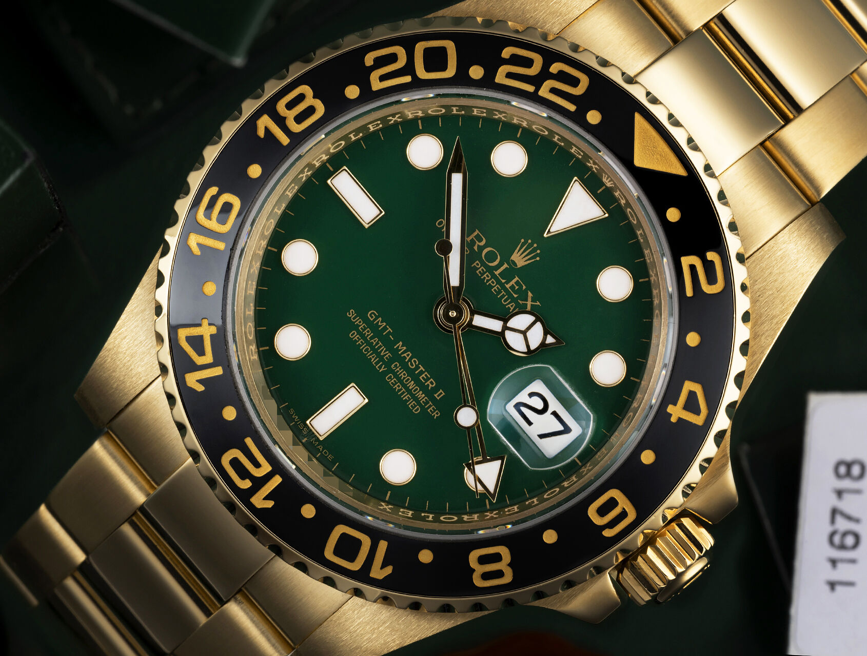 ref 116718LN | 116718LN - Green Dial | Rolex GMT-Master II