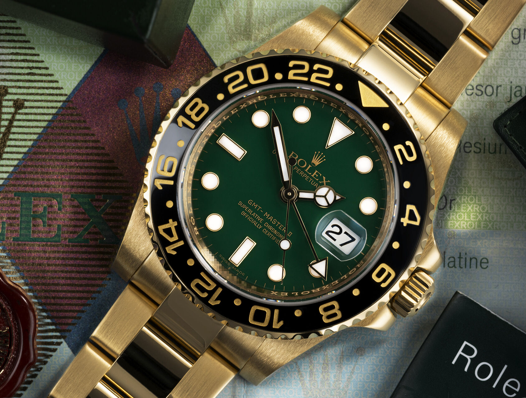 ref 116718LN | 116718LN - Green Dial | Rolex GMT-Master II