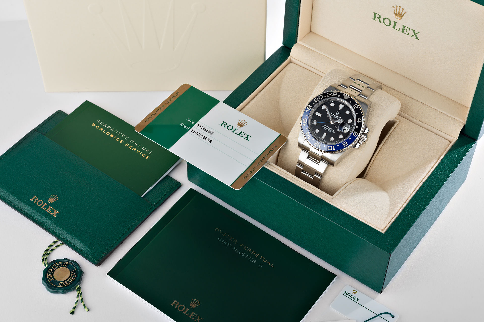 ref 116710BLNR | 'Batman 5 Year Warranty' | Rolex GMT-Master II