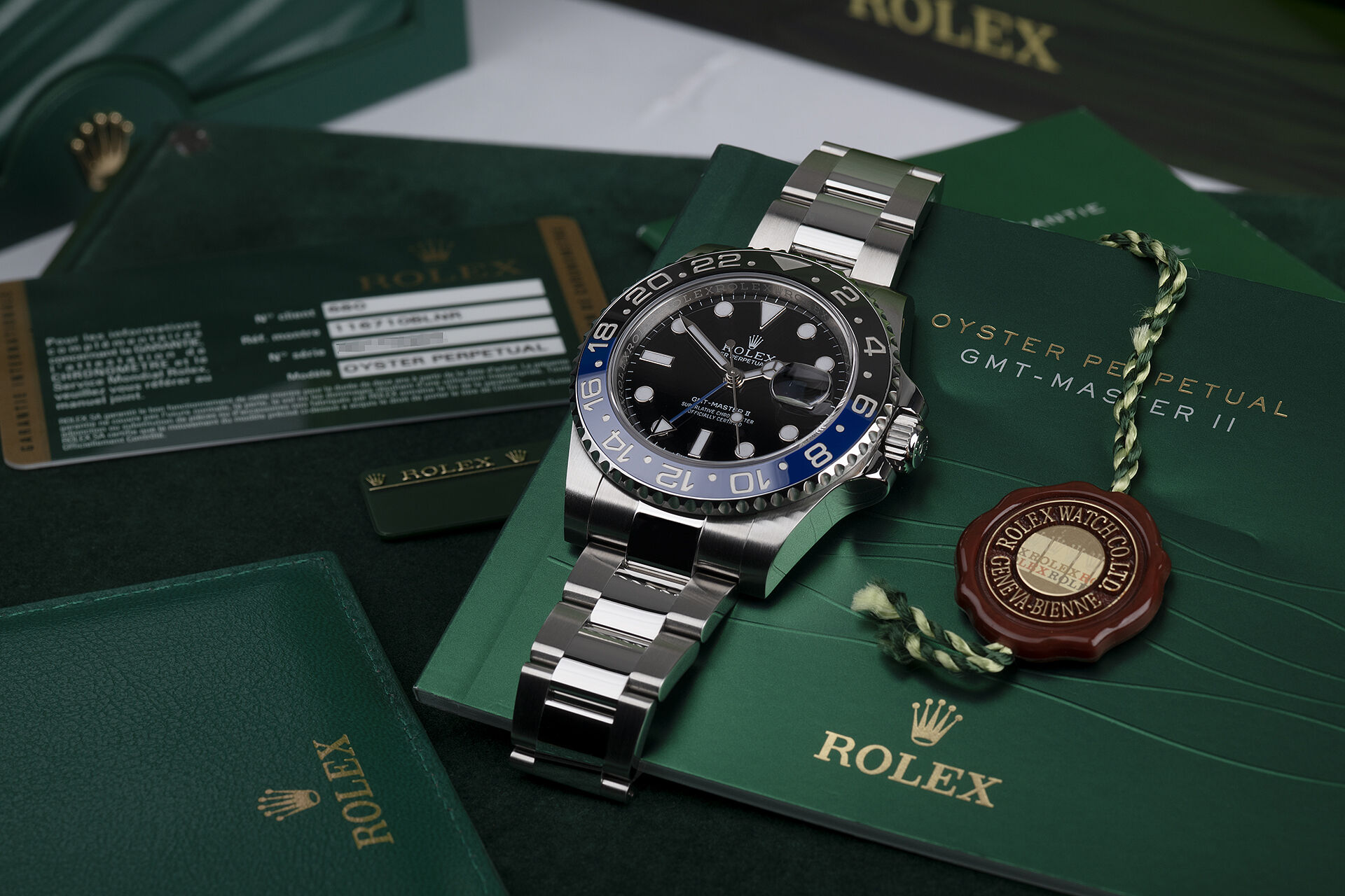 ref 116710BLNR | Box & Certificate | Rolex GMT-Master II
