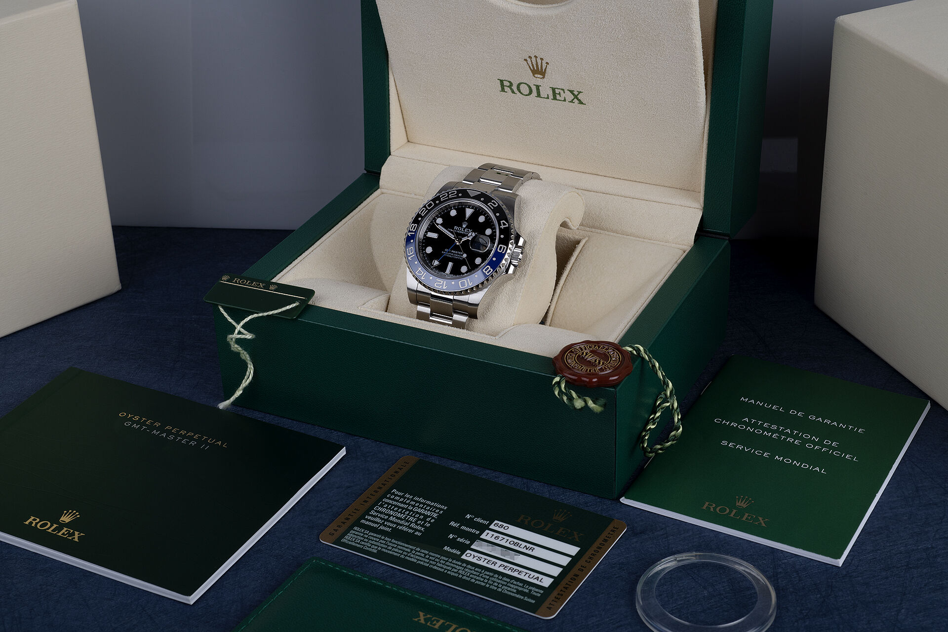 ref 116710BLNR | Box & Certificate | Rolex GMT-Master II