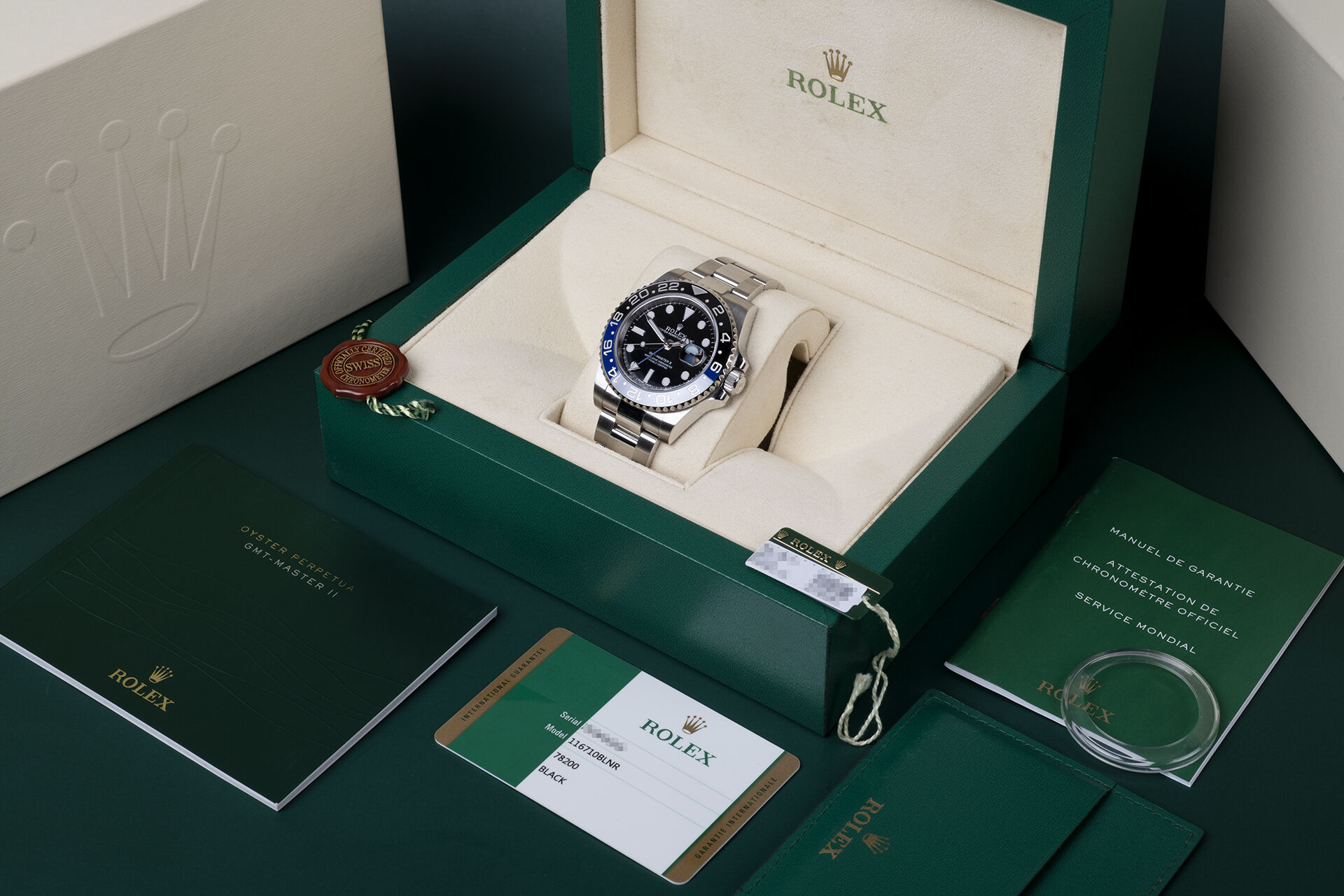 ref 116710BLNR | Box & Certificate | Rolex GMT-Master II