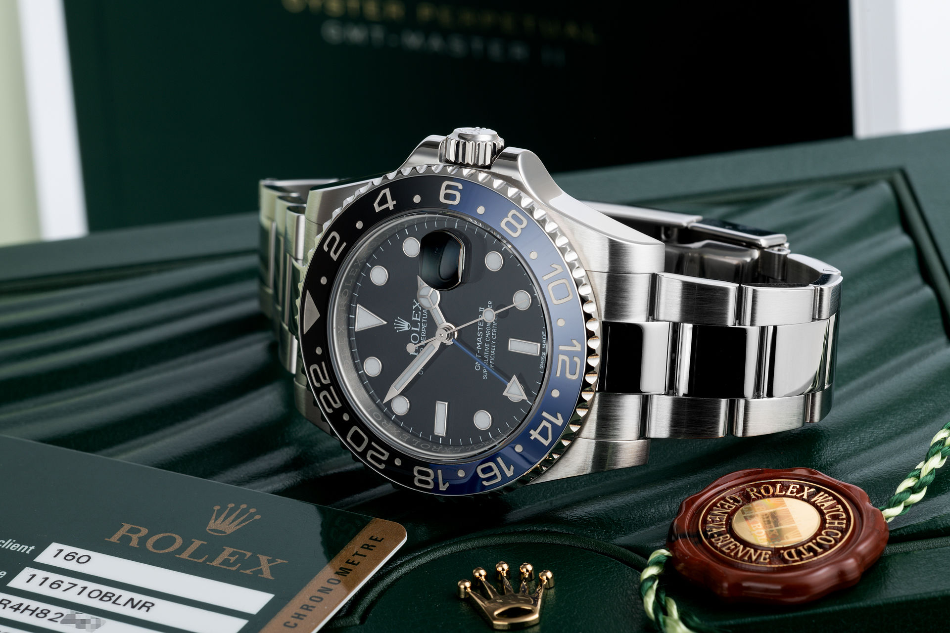 ref 116710BLNR | Box and Certificate  | Rolex GMT-Master II