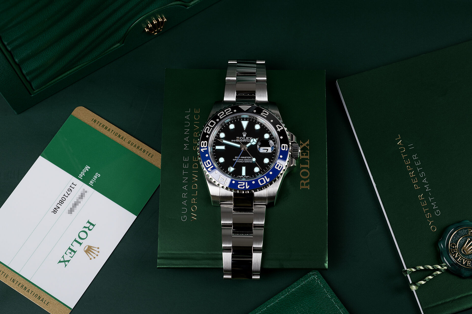 ref 116710BLNR | Box & Certificate | Rolex GMT-Master II