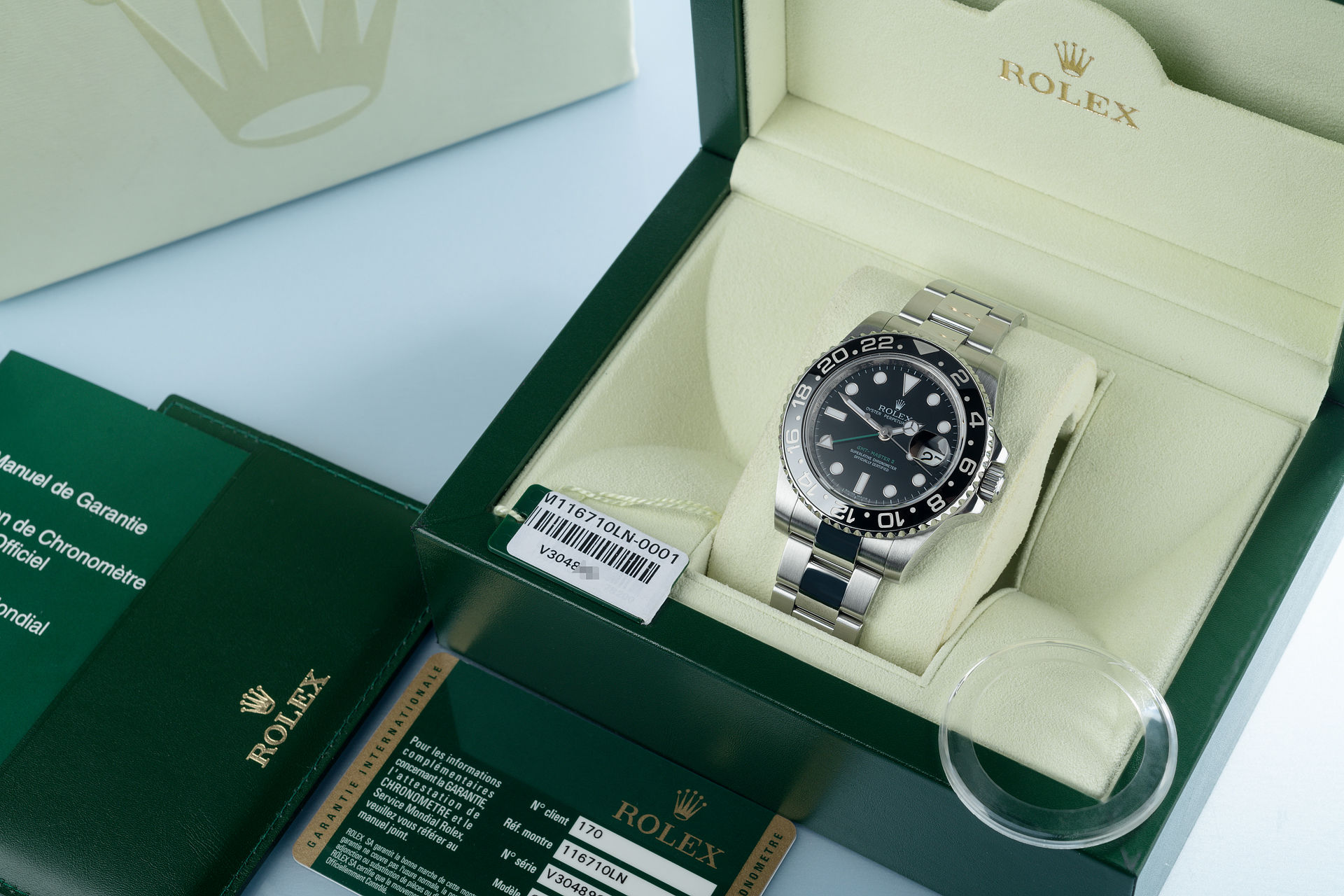 Box & Certificate | ref 116710LN | Rolex GMT-Master II