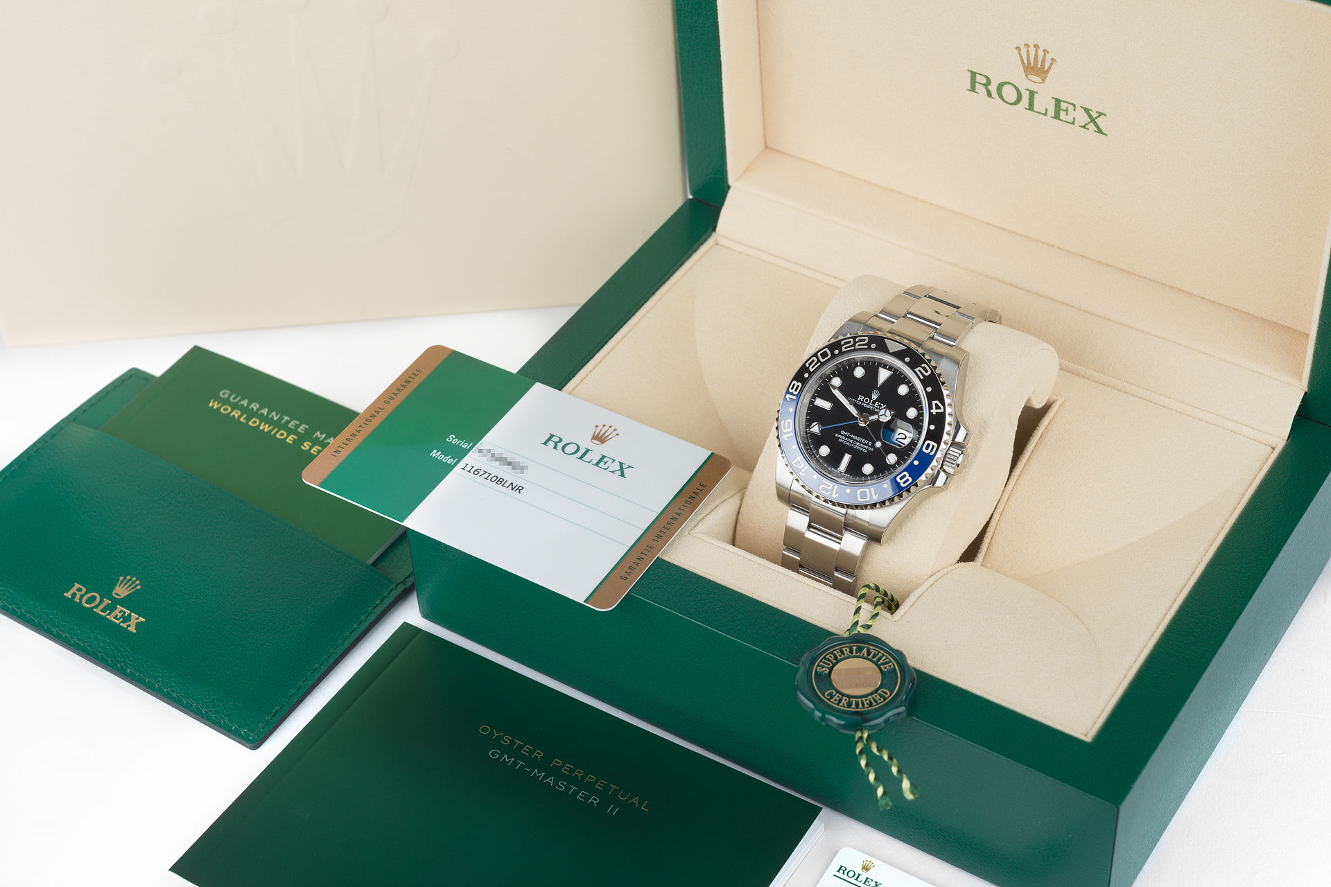 ref 116710BLNR | 'Fully Stickered' Batman | Rolex GMT-Master II