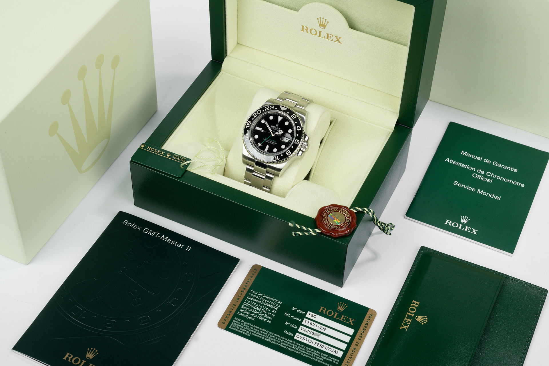 ref 116710LN | Full Set 'Pre-Chromalight' | Rolex GMT-Master II