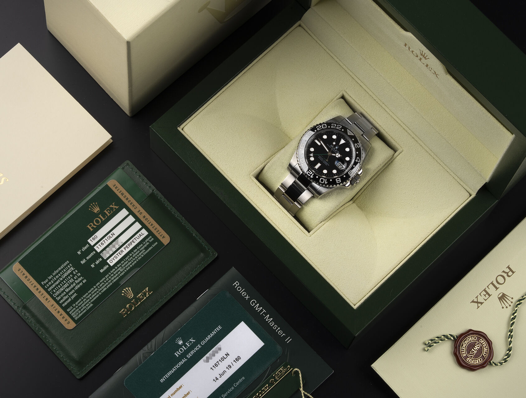 ref 116710LN | 116710LN - Box & Certificate | Rolex GMT-Master II