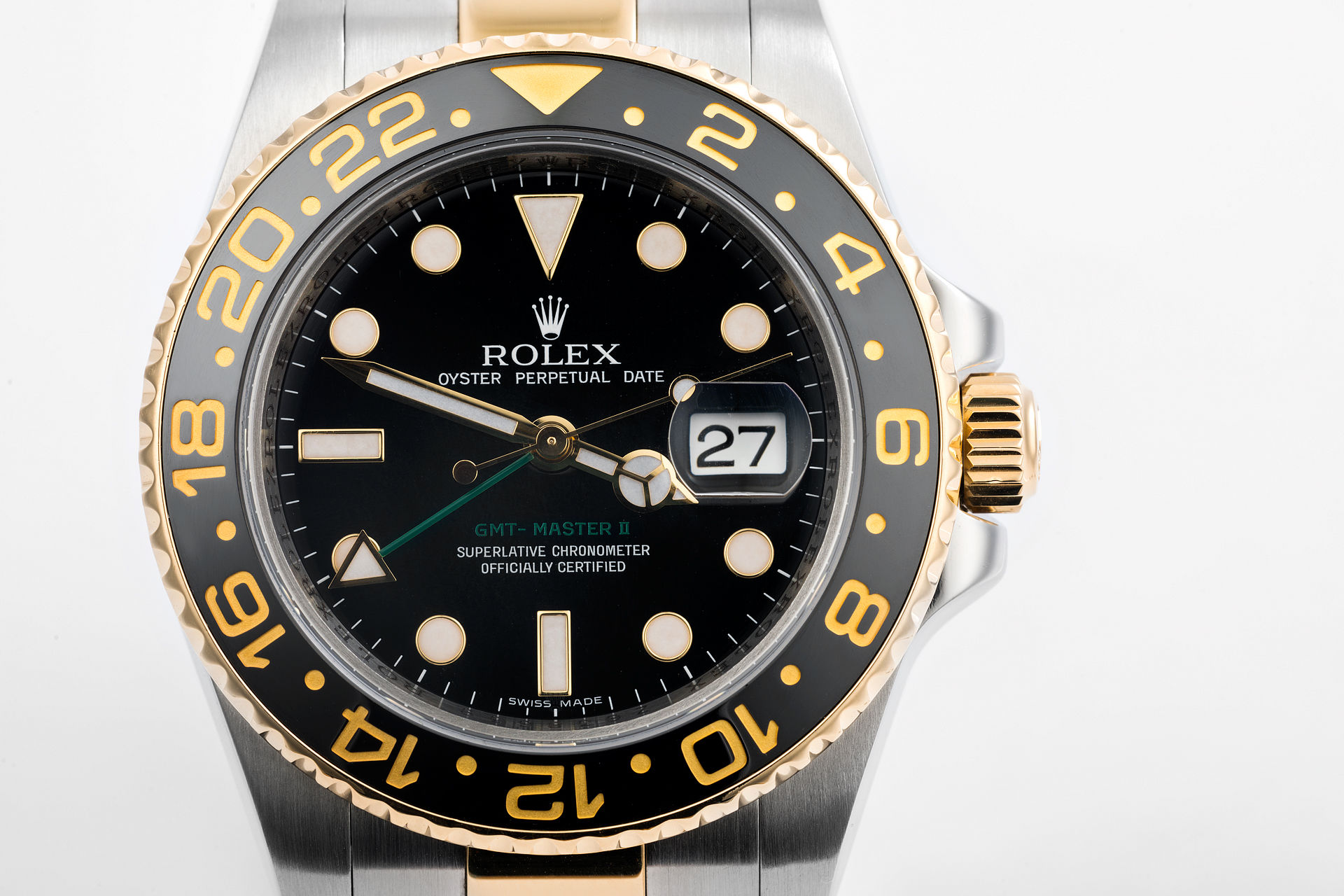 ref 116713LN | Gold & Steel 'Cerachrom' | Rolex GMT-Master II