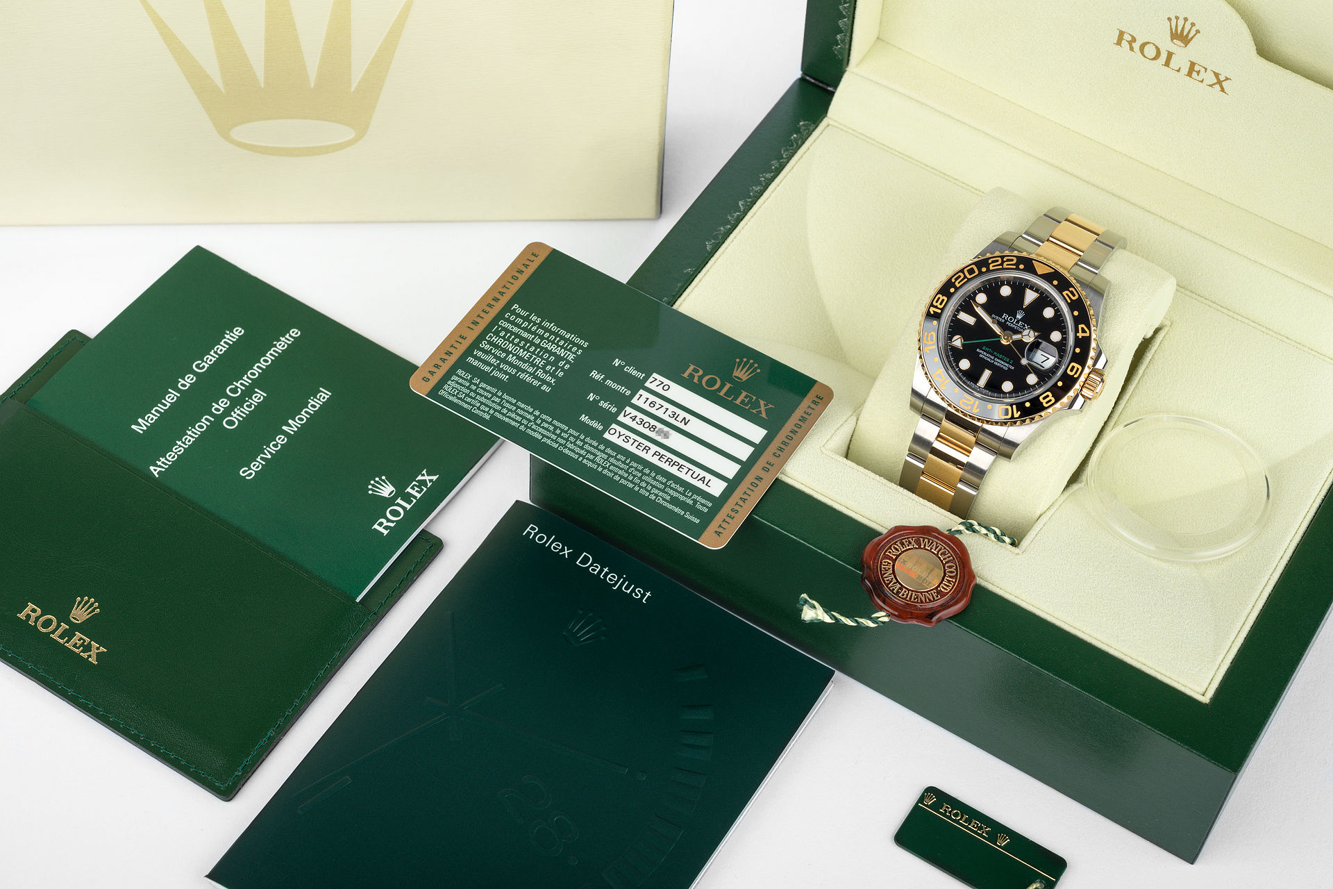 ref 116713LN | Gold & Steel 'Full Set' | Rolex GMT-Master II