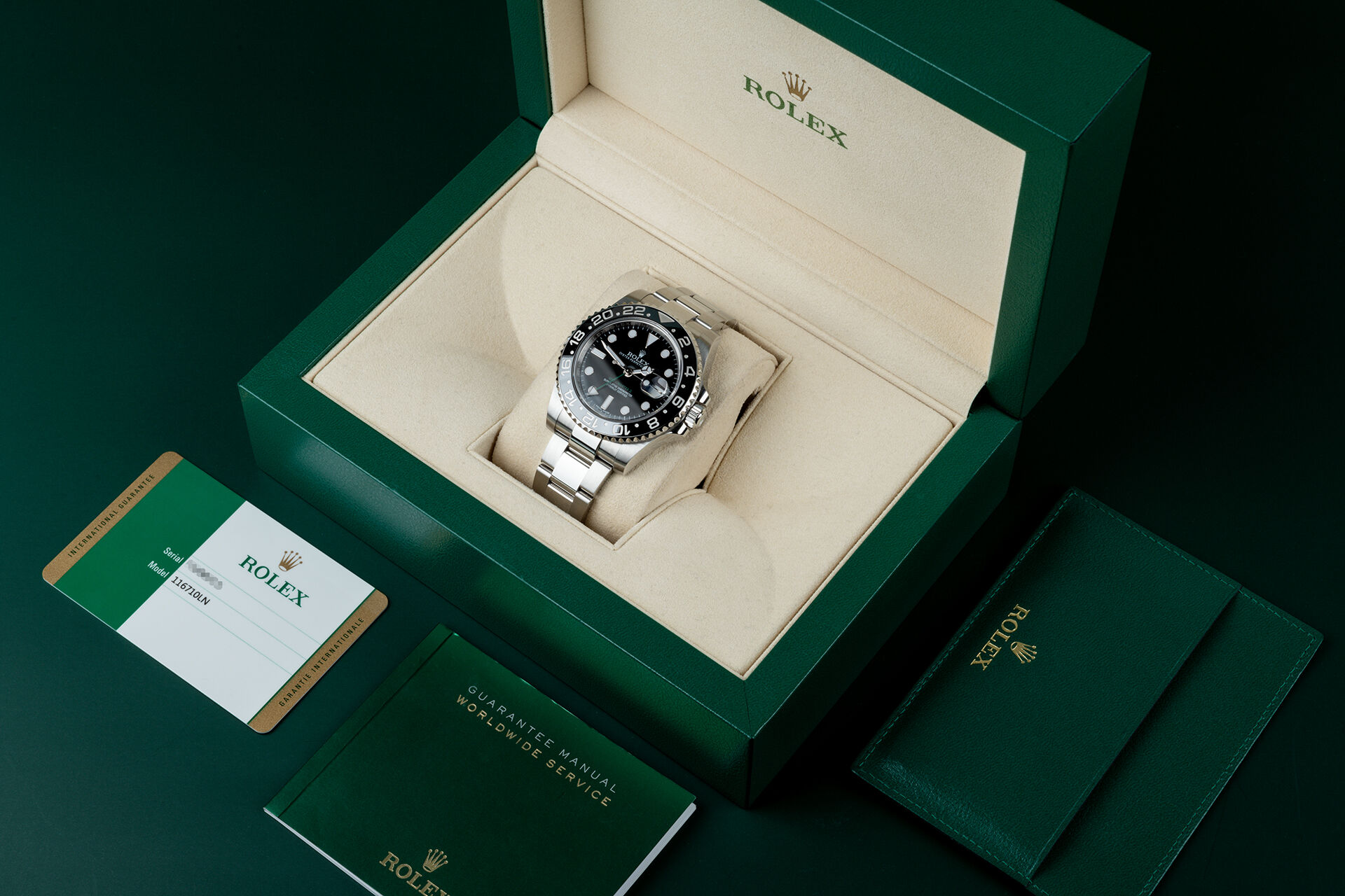 ref 116710LN | Rolex Warranty to 2022 | Rolex GMT-Master II