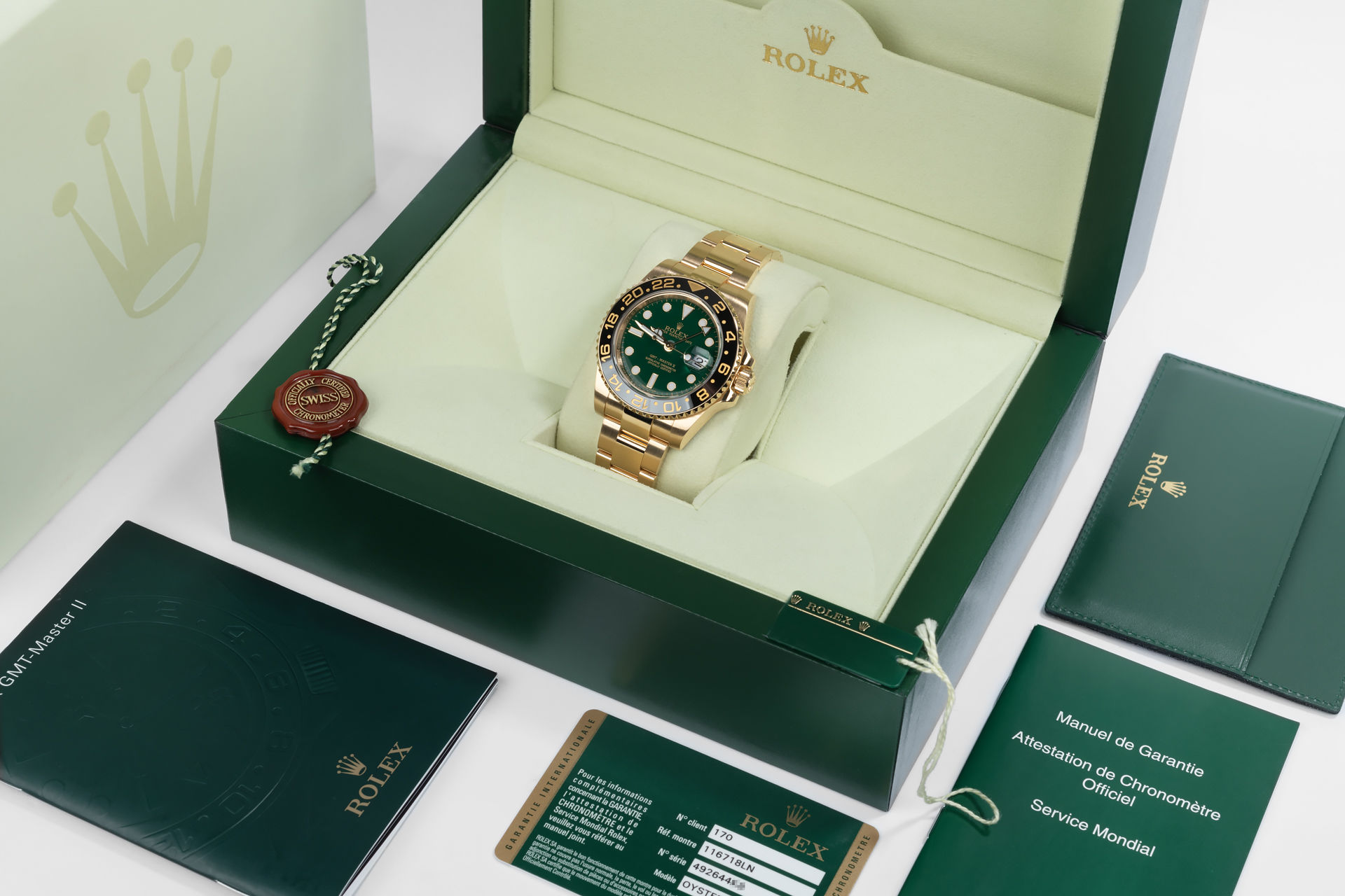 ref 116718LN | Solid Gold 'Full Set' | Rolex GMT-Master II