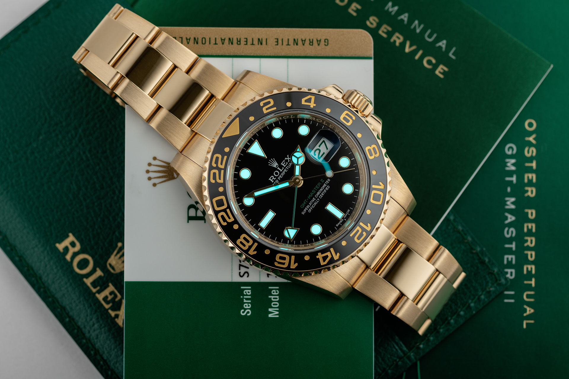 ref 116718LN | Yellow Gold '5 Year Warranty' | Rolex GMT-Master II