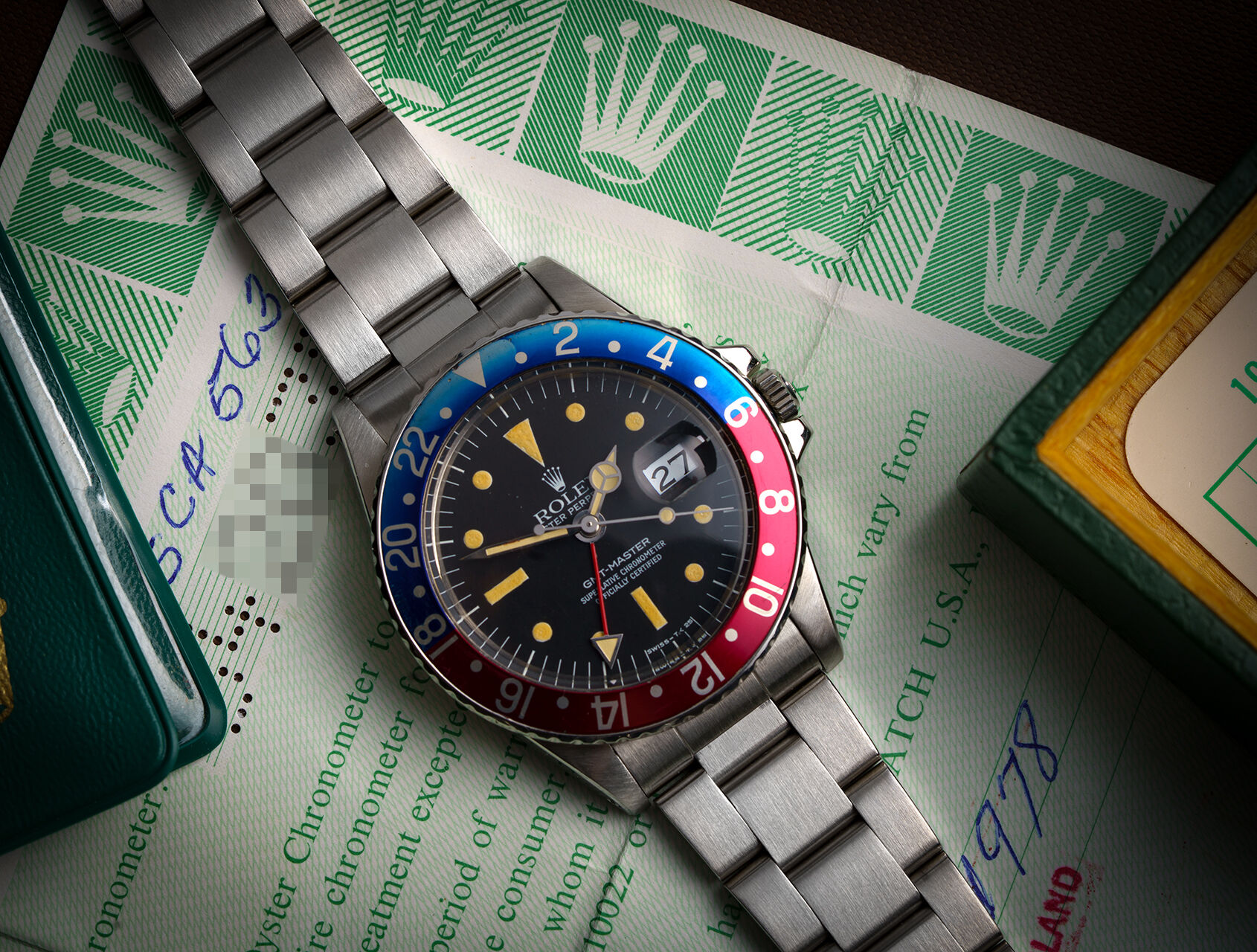 ref 1675 | 'Radial Dial' - Box & Papers | Rolex GMT-Master