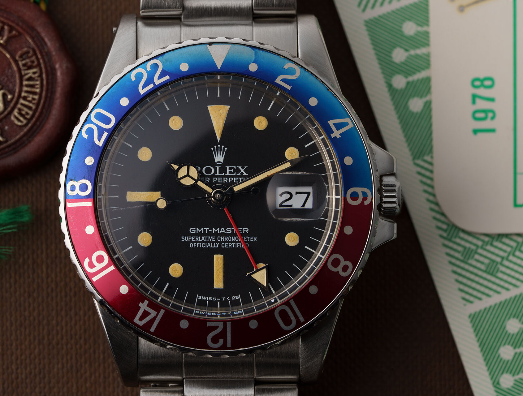 ref 1675 | 'Radial Dial' - Box & Papers | Rolex GMT-Master