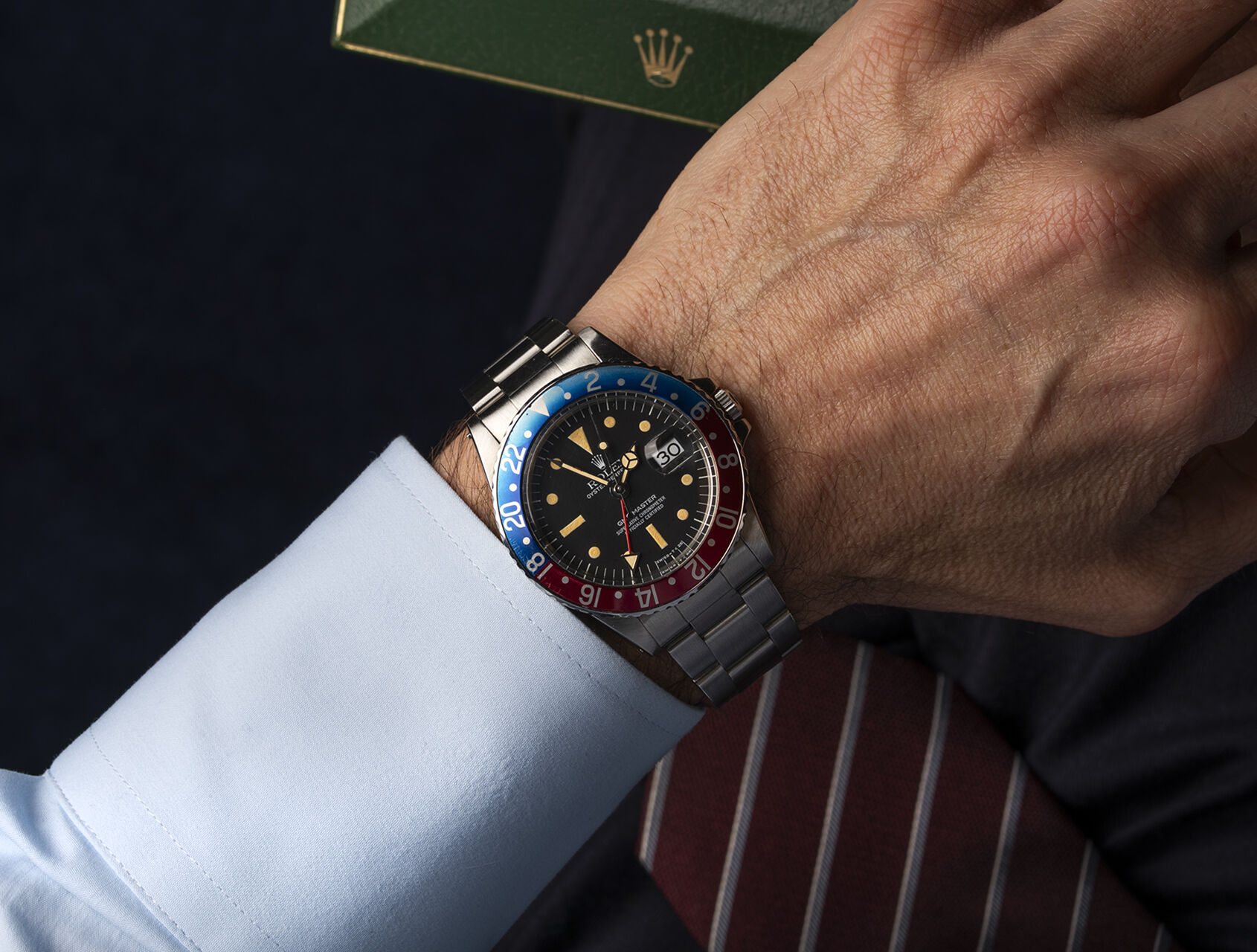 ref 1675 | 'Radial Dial' - Box & Papers | Rolex GMT-Master