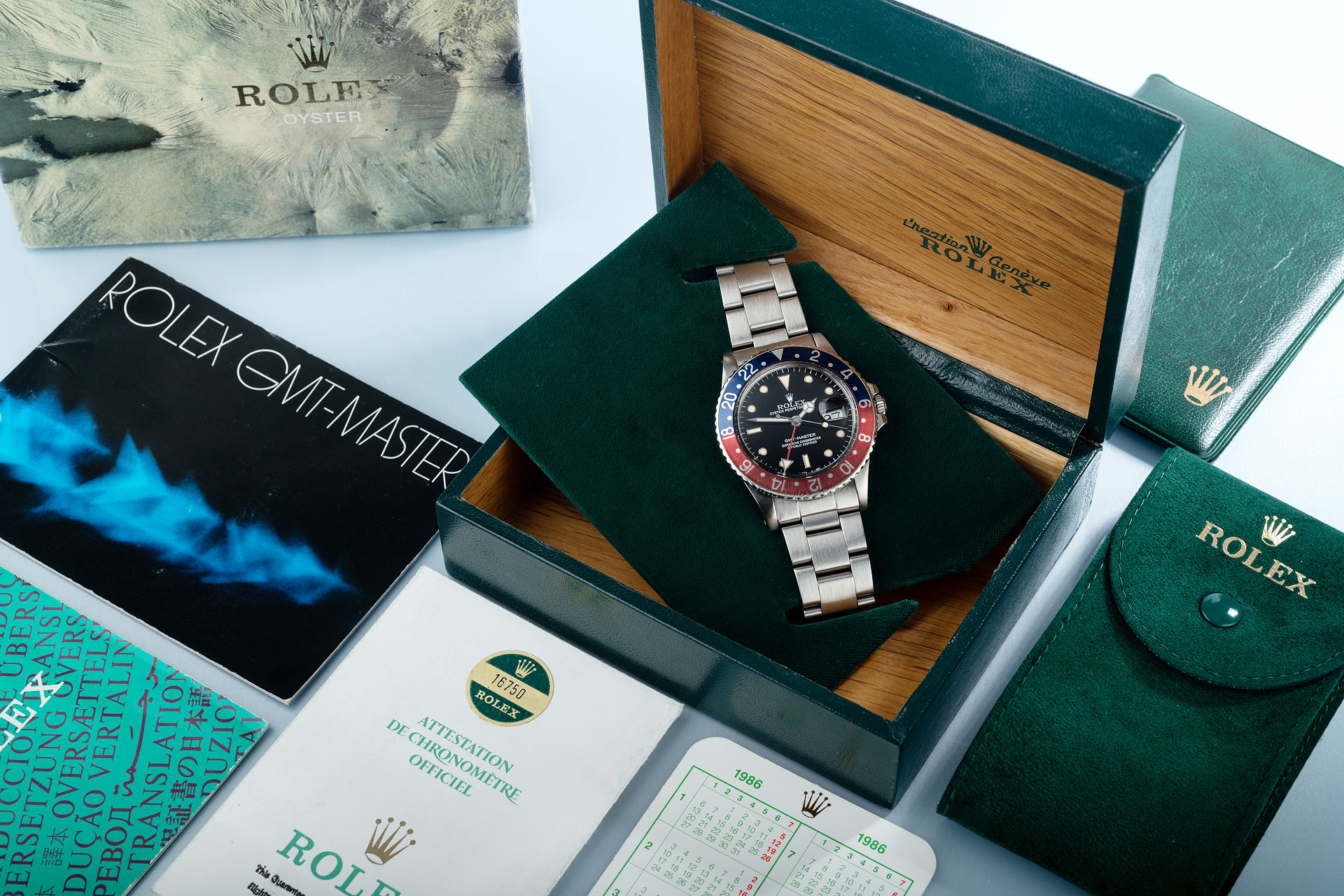 ref 16750 | 'Pink Lady' Box & Papers | Rolex GMT-Master