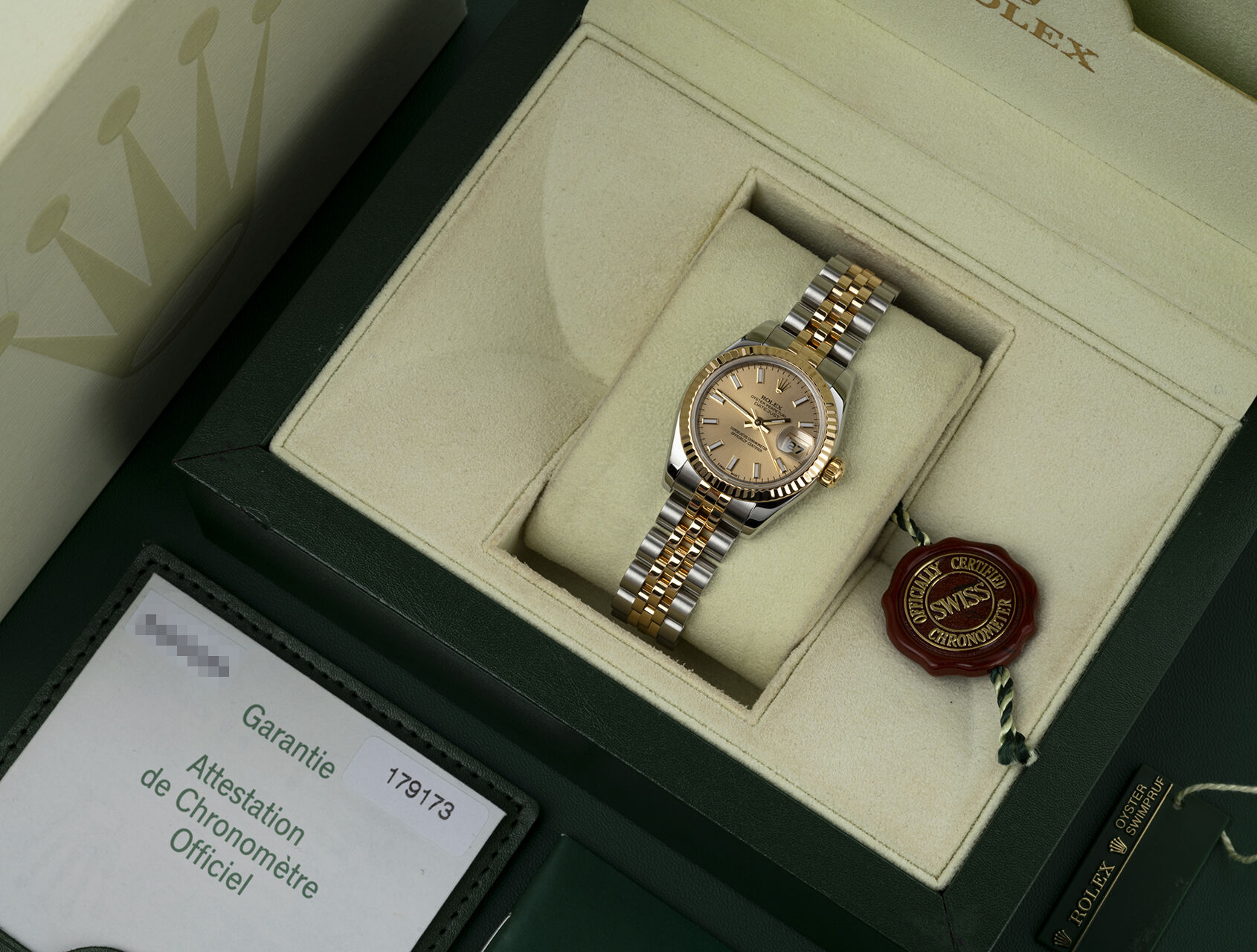 ref 179173 | 179173 - Box & Certificate | Rolex Lady-Datejust
