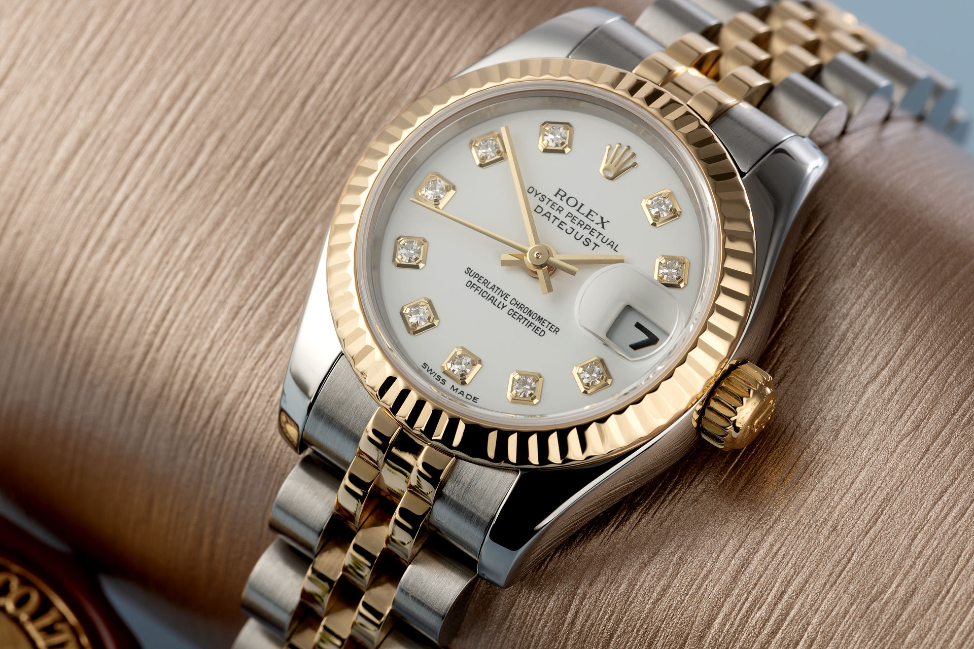 ref 179173 | Gold & Steel 'Diamond Dial' | Rolex Lady-Datejust