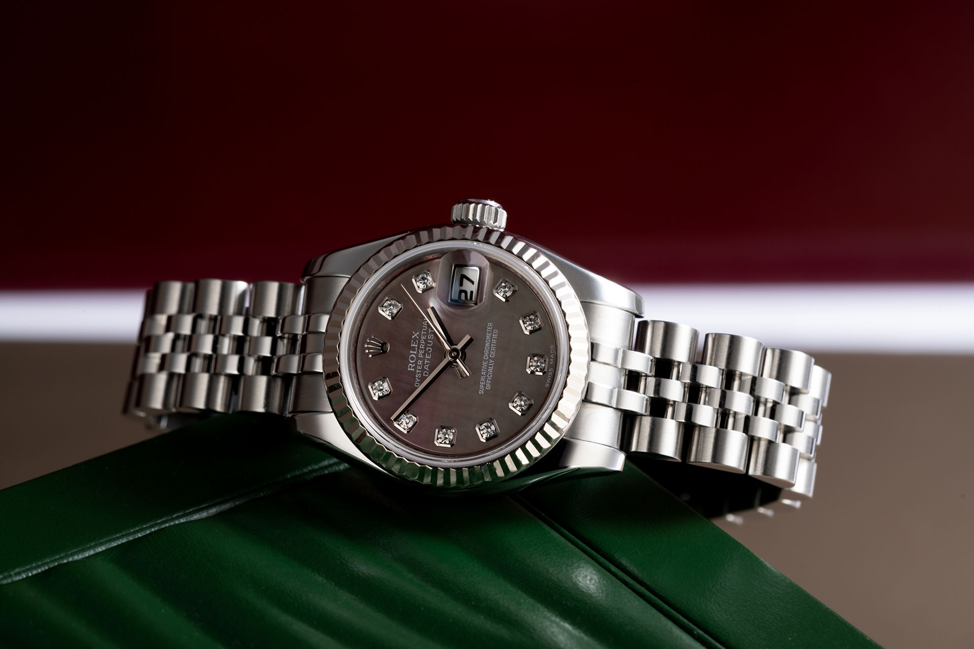 ref 179174 | White Gold Bezel 'Box & Certificate' | Rolex Lady-Datejust