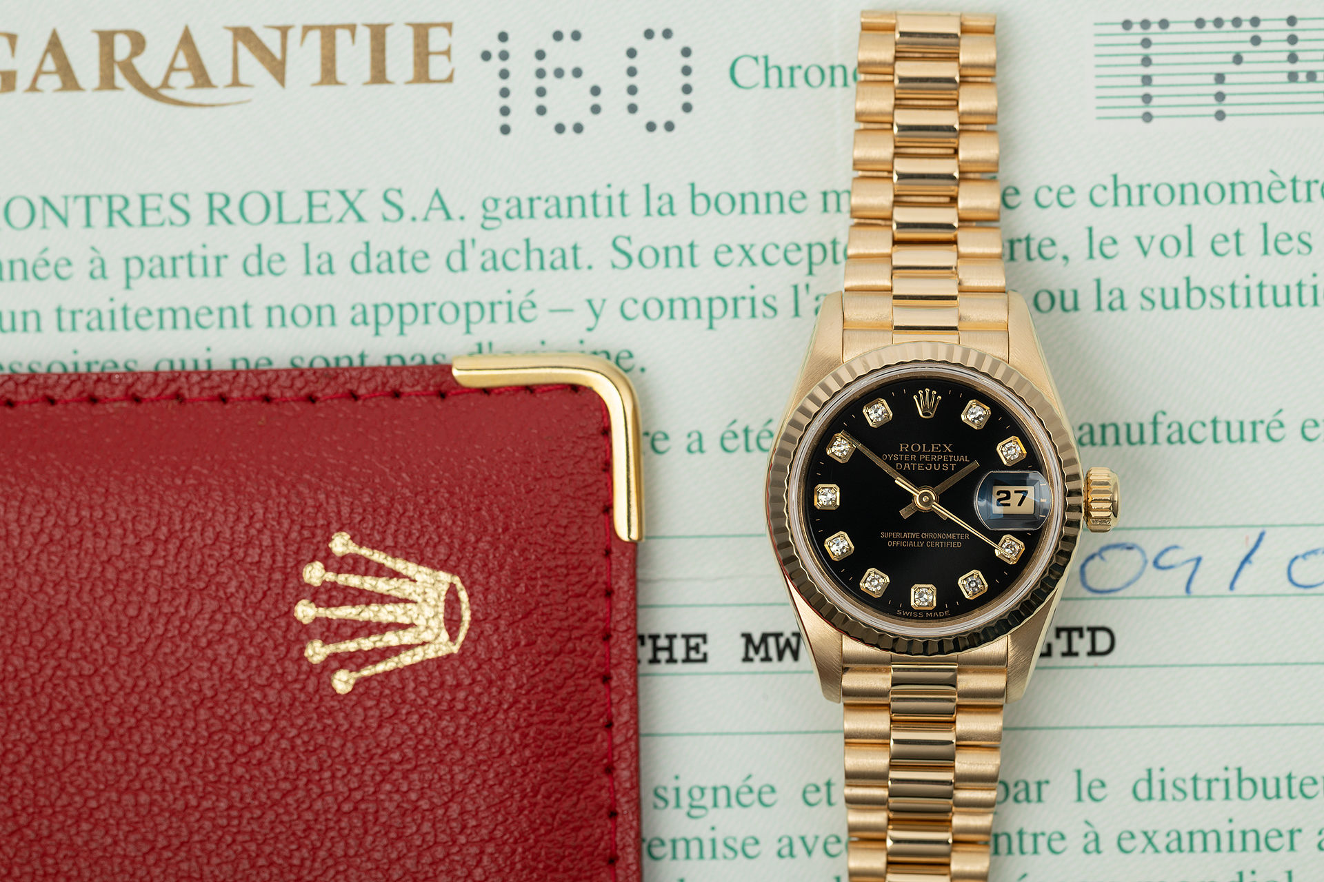 ref 69178 | Box & Papers 'President' | Rolex Lady-Datejust