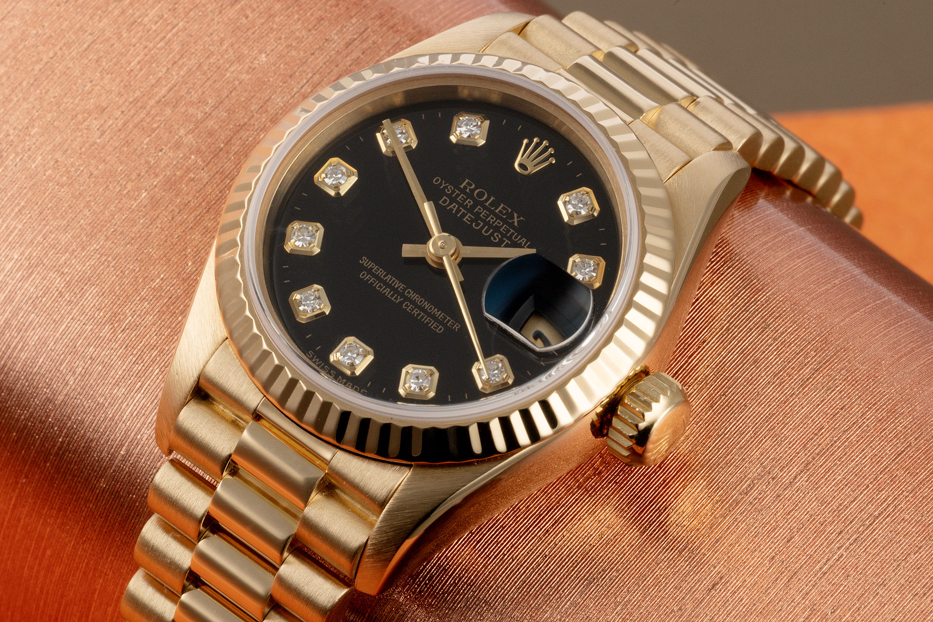 ref 69178 | Box & Papers 'President' | Rolex Lady-Datejust