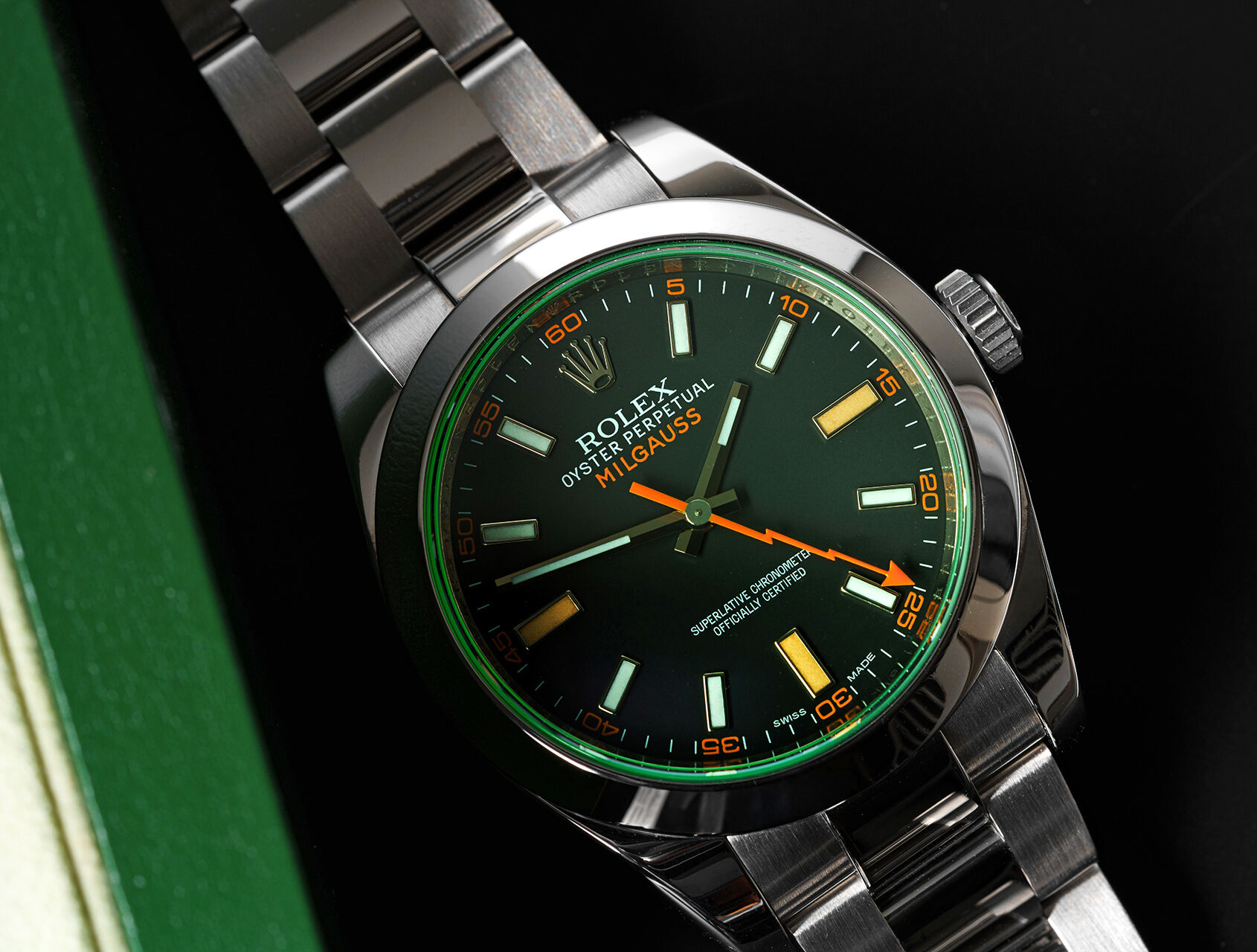 ref 116400GV | 116400GV - Box & Papers | Rolex Milgauss