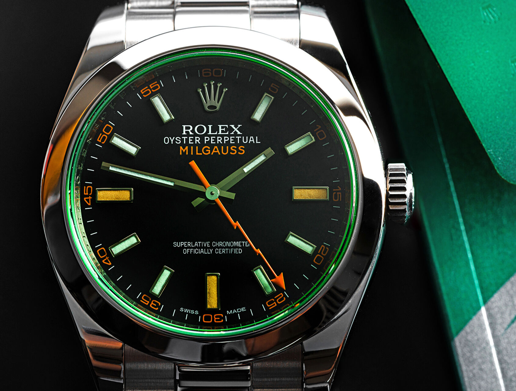 ref 116400GV | 116400GV - Box & Papers | Rolex Milgauss