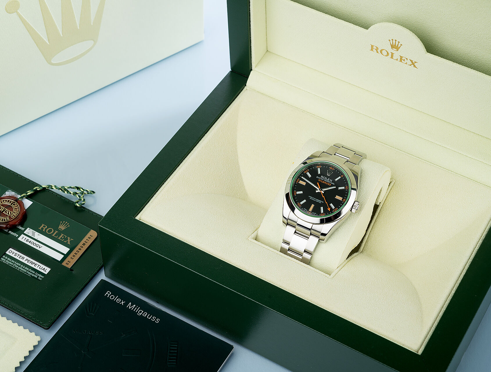 ref 116400GV | 116400GV - Discontinued | Rolex Milgauss