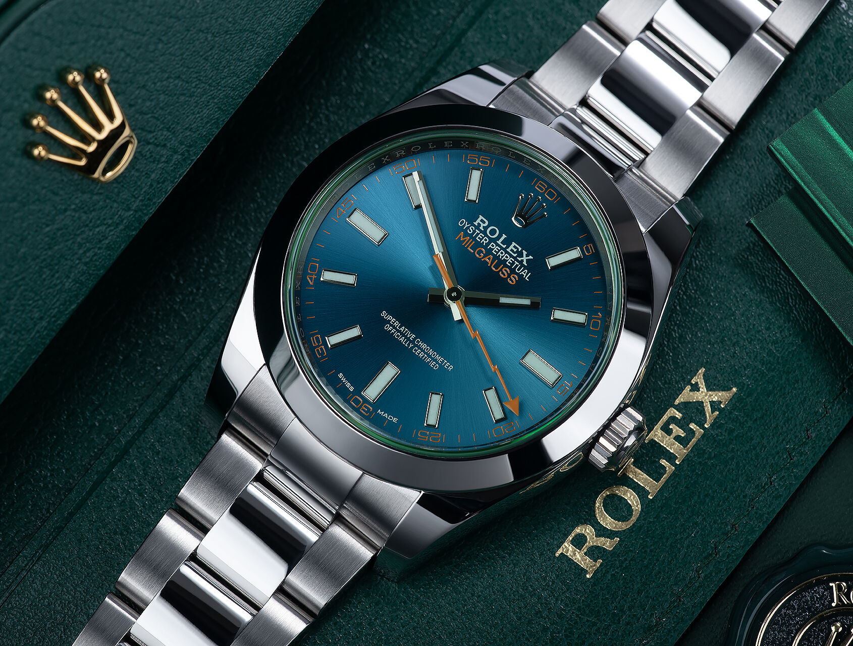 ref 116400GV | 116400GV - Z-Blue | Rolex Milgauss