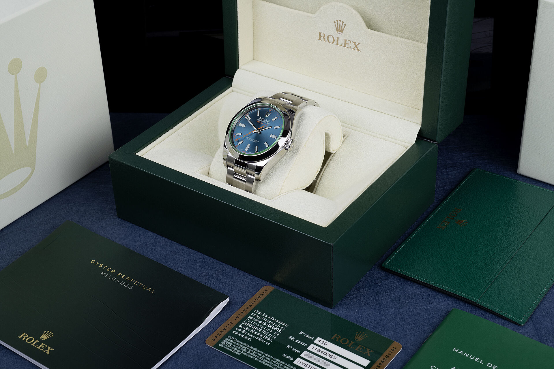 ref 116400GV | Box & Certificate | Rolex Milgauss