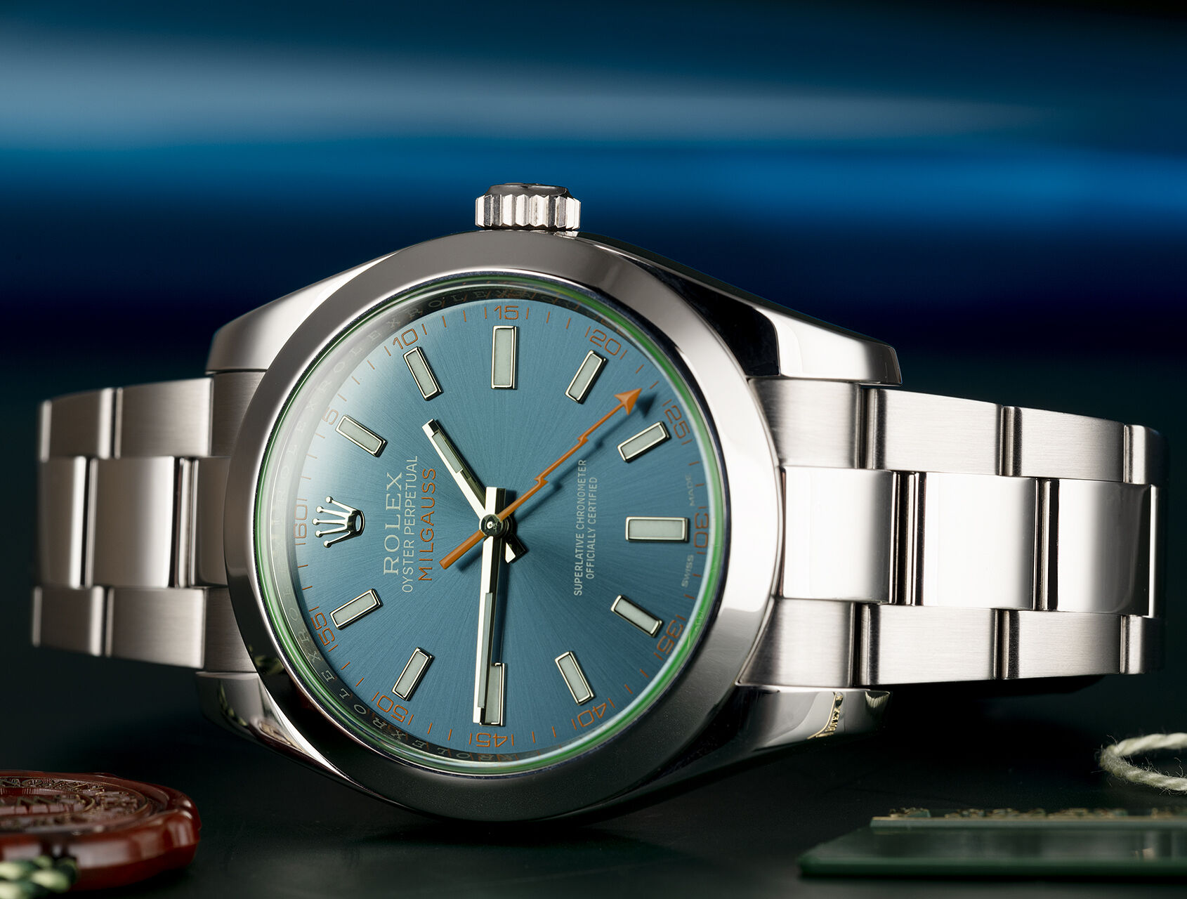 ref 116400GV | 116400GV - Box & Certificate | Rolex Milgauss