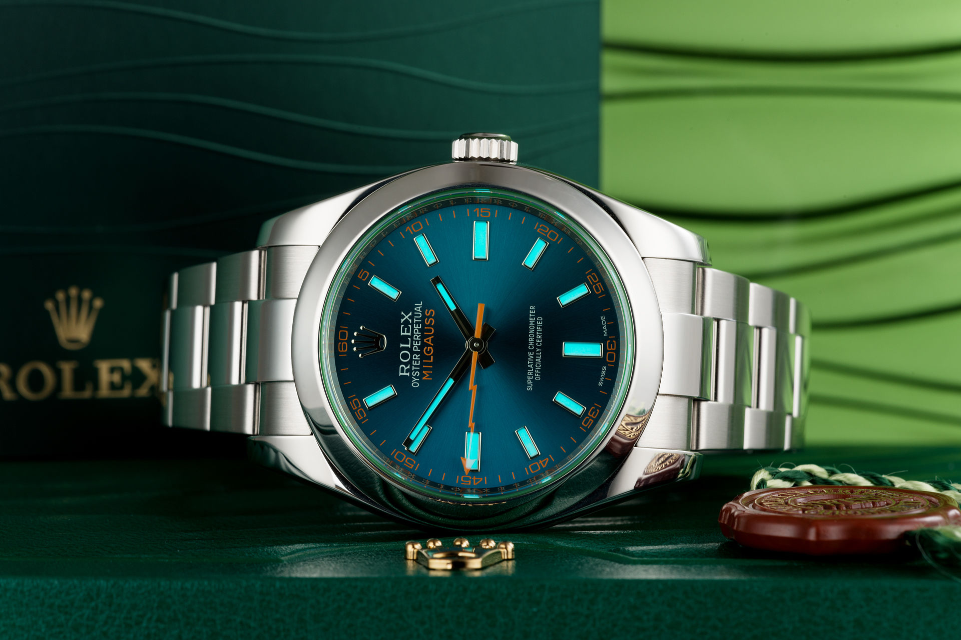 ref 116400GV | 'Lightning Hand' Anti-Magnetic | Rolex Milgauss