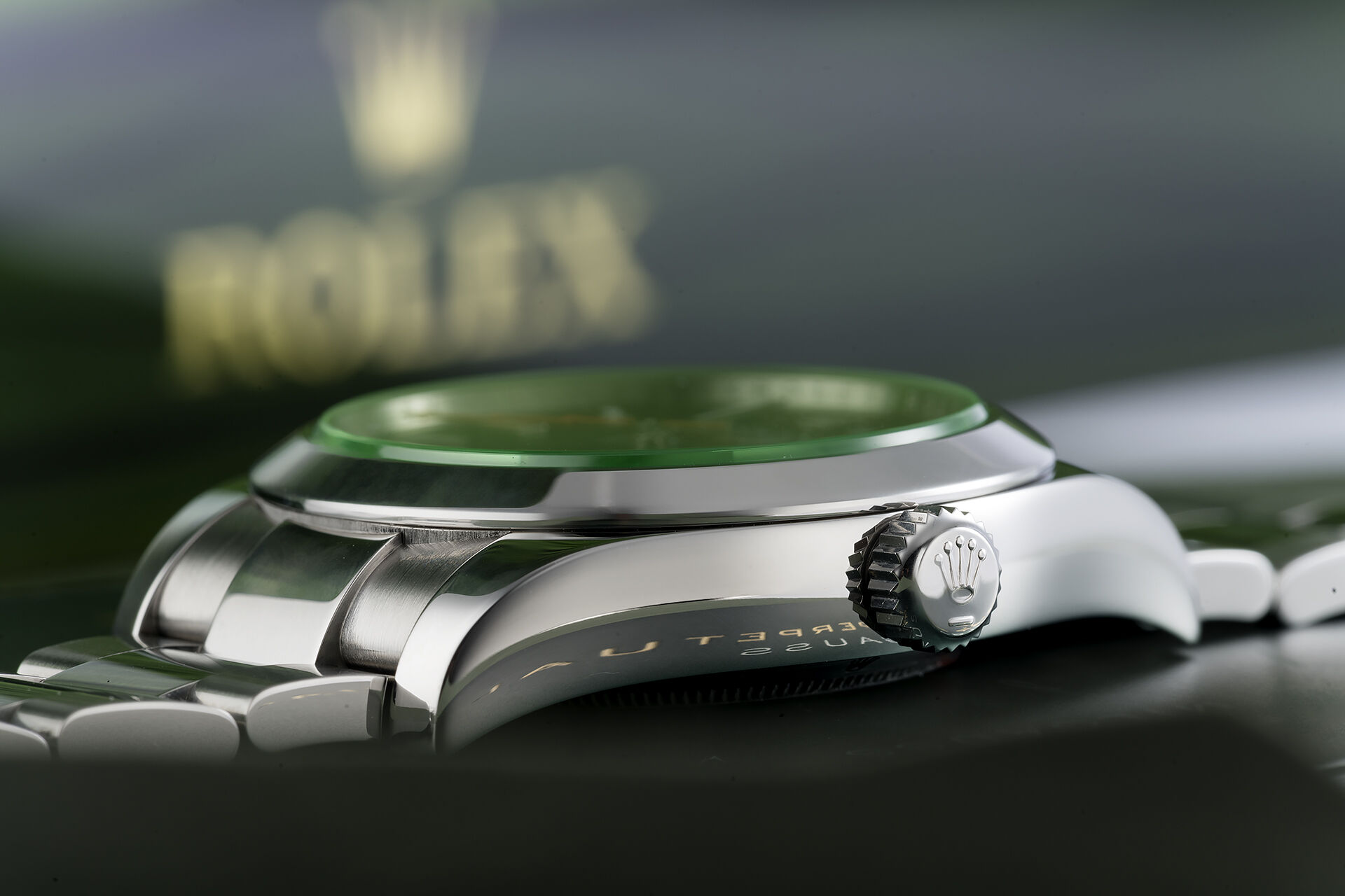 ref 116400GV | Green Glass Model | Rolex Milgauss