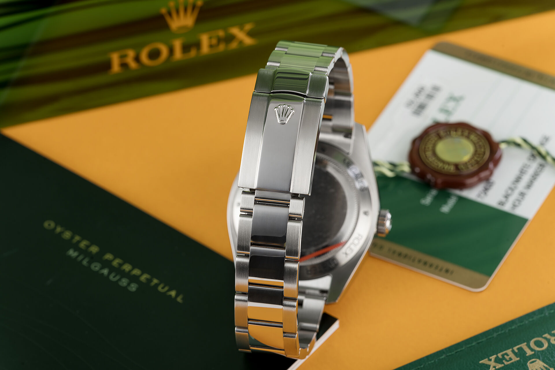 ref 116400GV | Green Glass Model | Rolex Milgauss