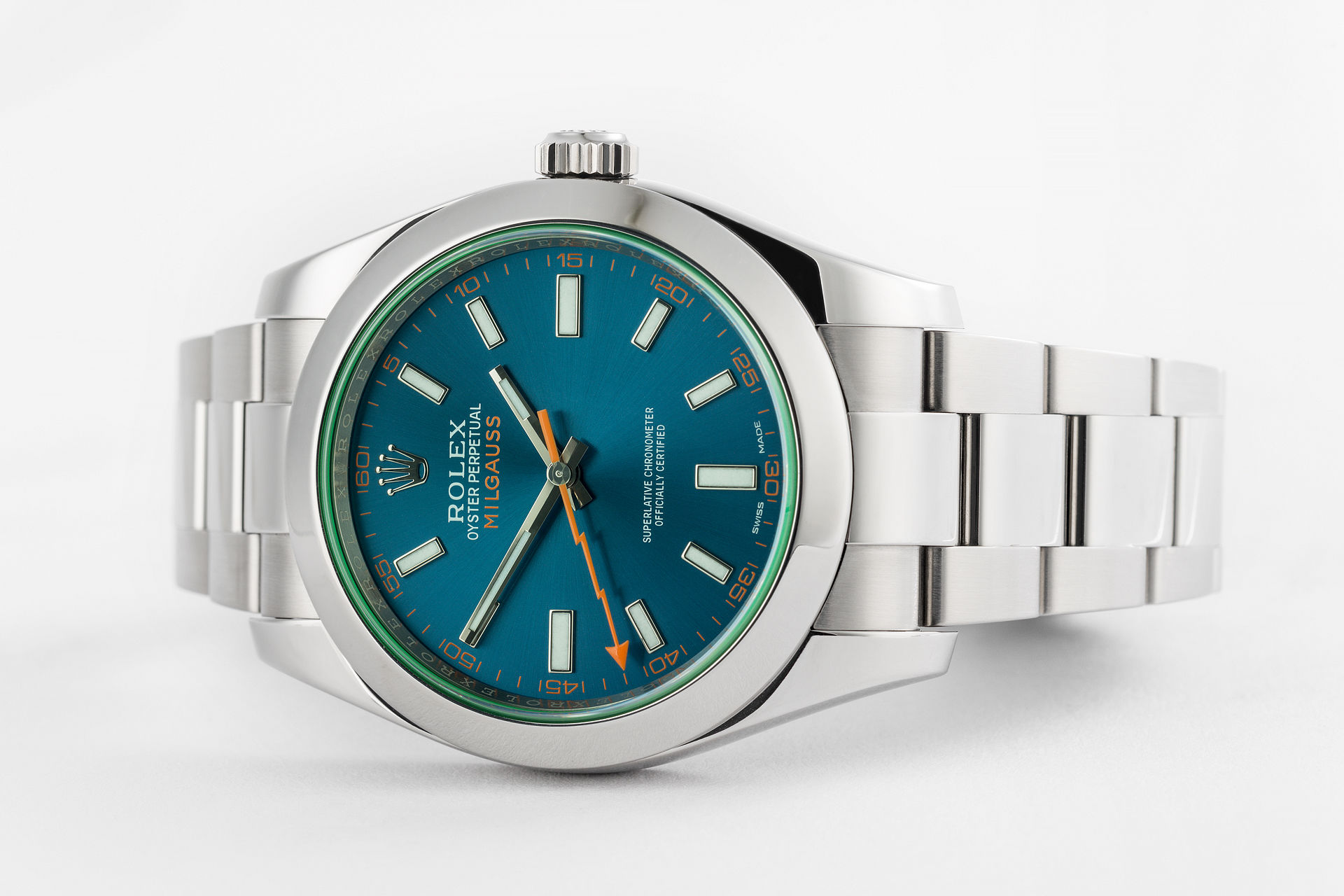 ref 116400GV | Z Blue 'Rolex Warranty to 2021' | Rolex Milgauss