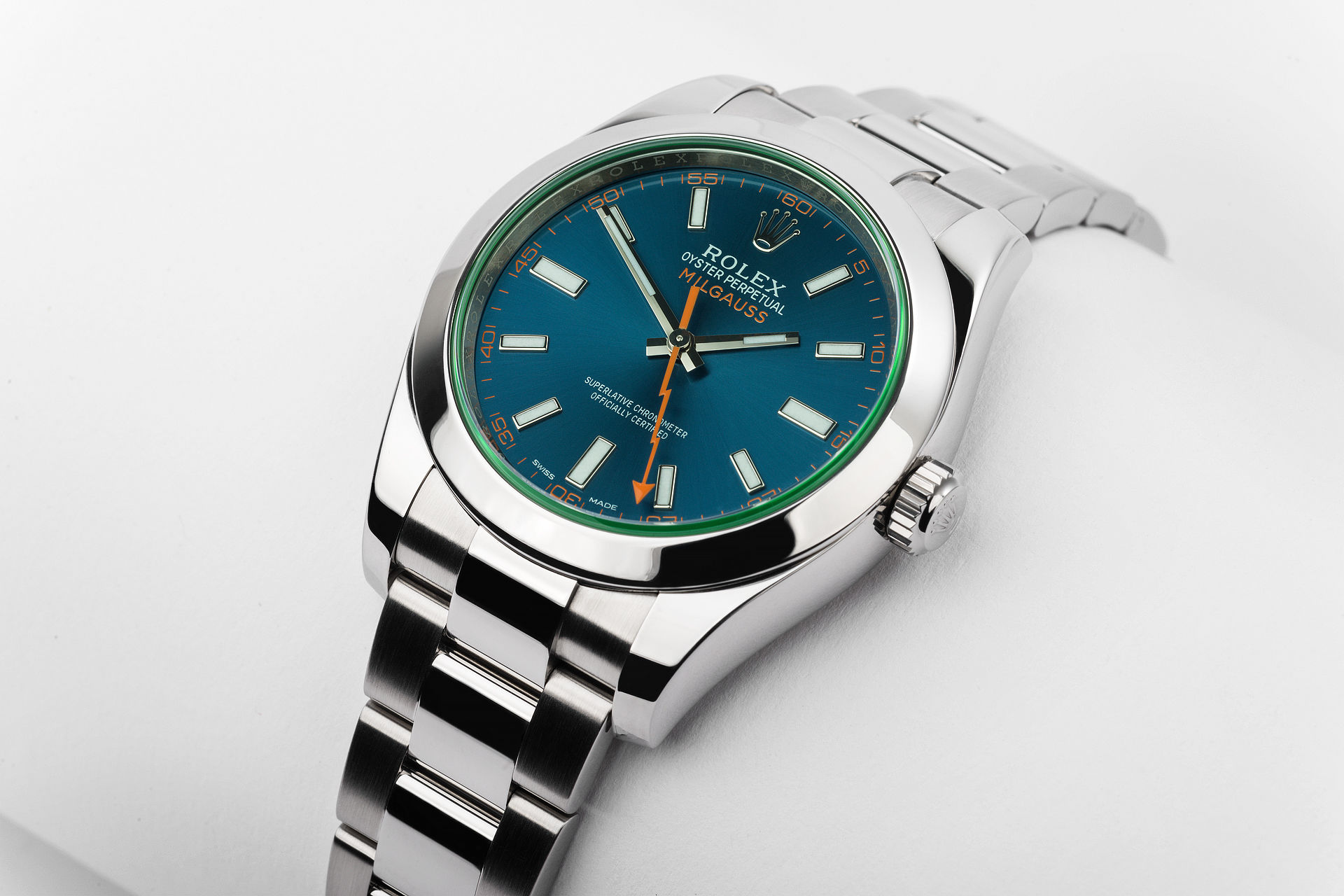 ref 116400GV | Z Blue 'Rolex Warranty to 2021' | Rolex Milgauss