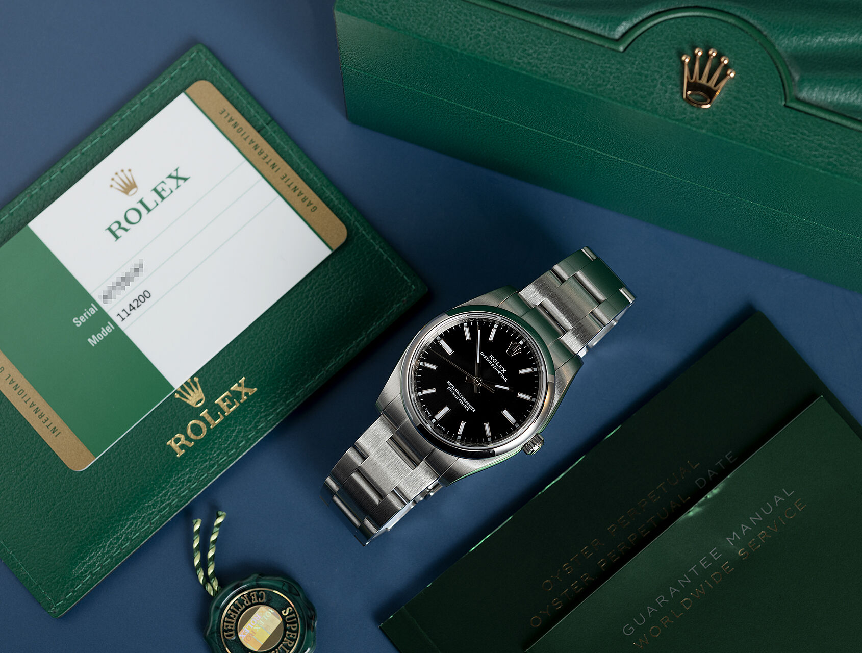 ref 114200 | 114200 - Box & Certificate | Rolex Oyster Perpetual