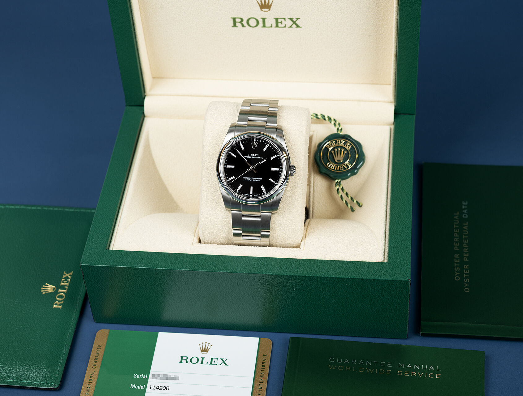 ref 114200 | 114200 - Box & Certificate | Rolex Oyster Perpetual