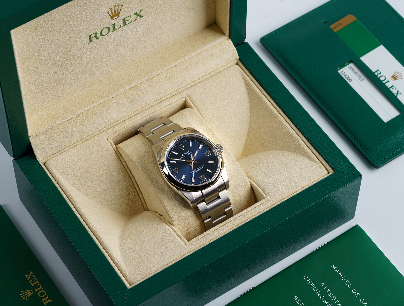 ref 114200 | 114200 - Box & Papers | Rolex Oyster Perpetual
