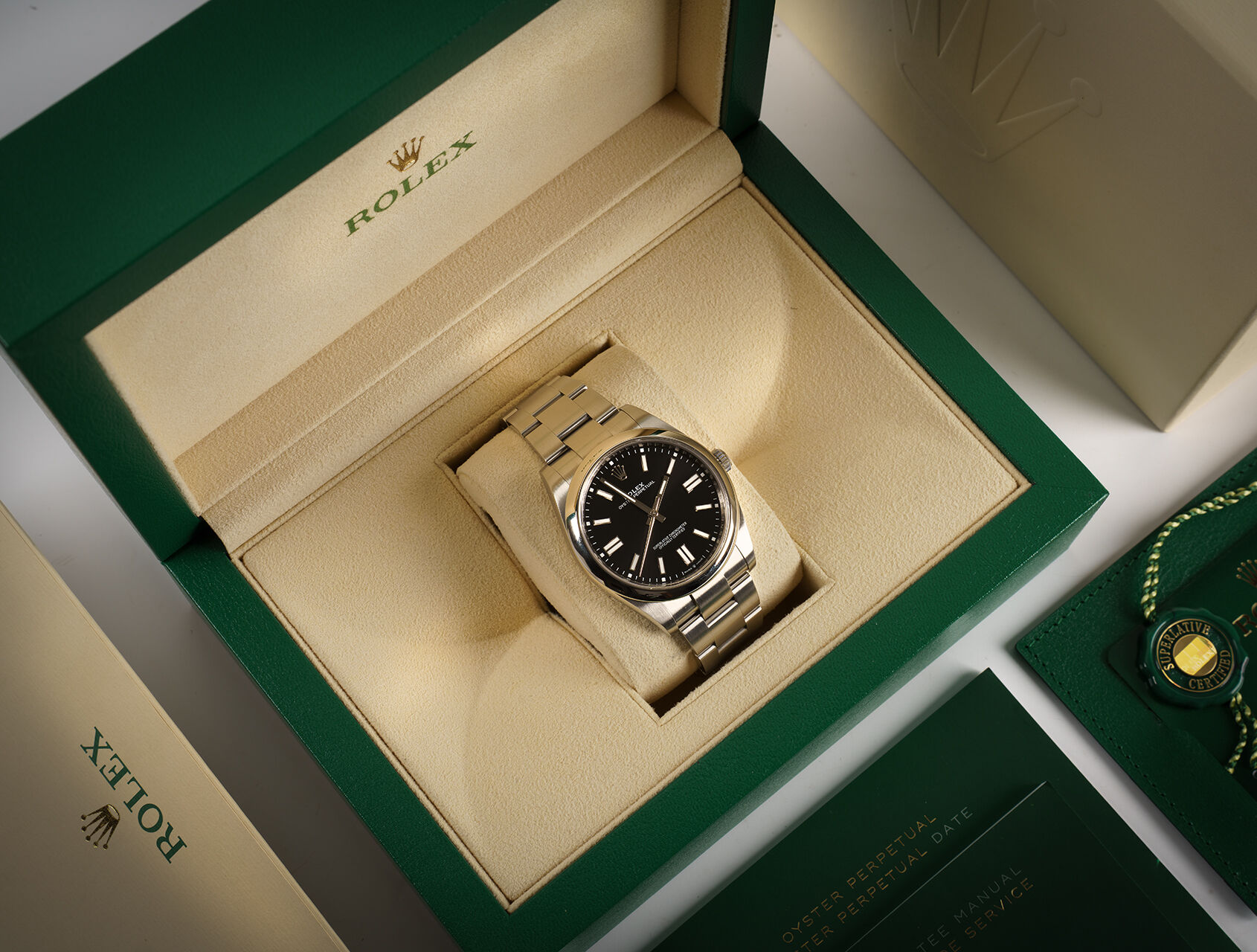 ref 124300 | 124300 - Box & Certificate | Rolex Oyster Perpetual