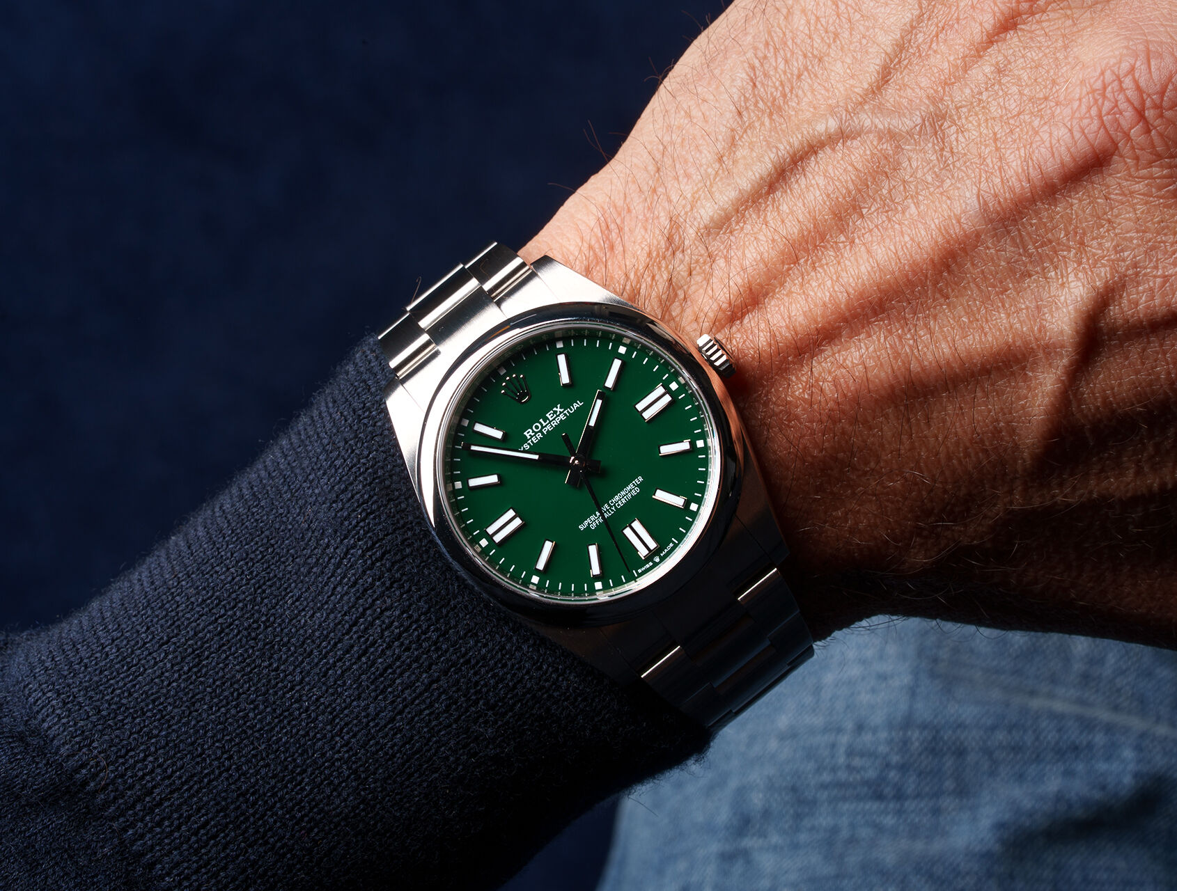 ref 124300 | 124300 - Green Lacquer | Rolex Oyster Perpetual