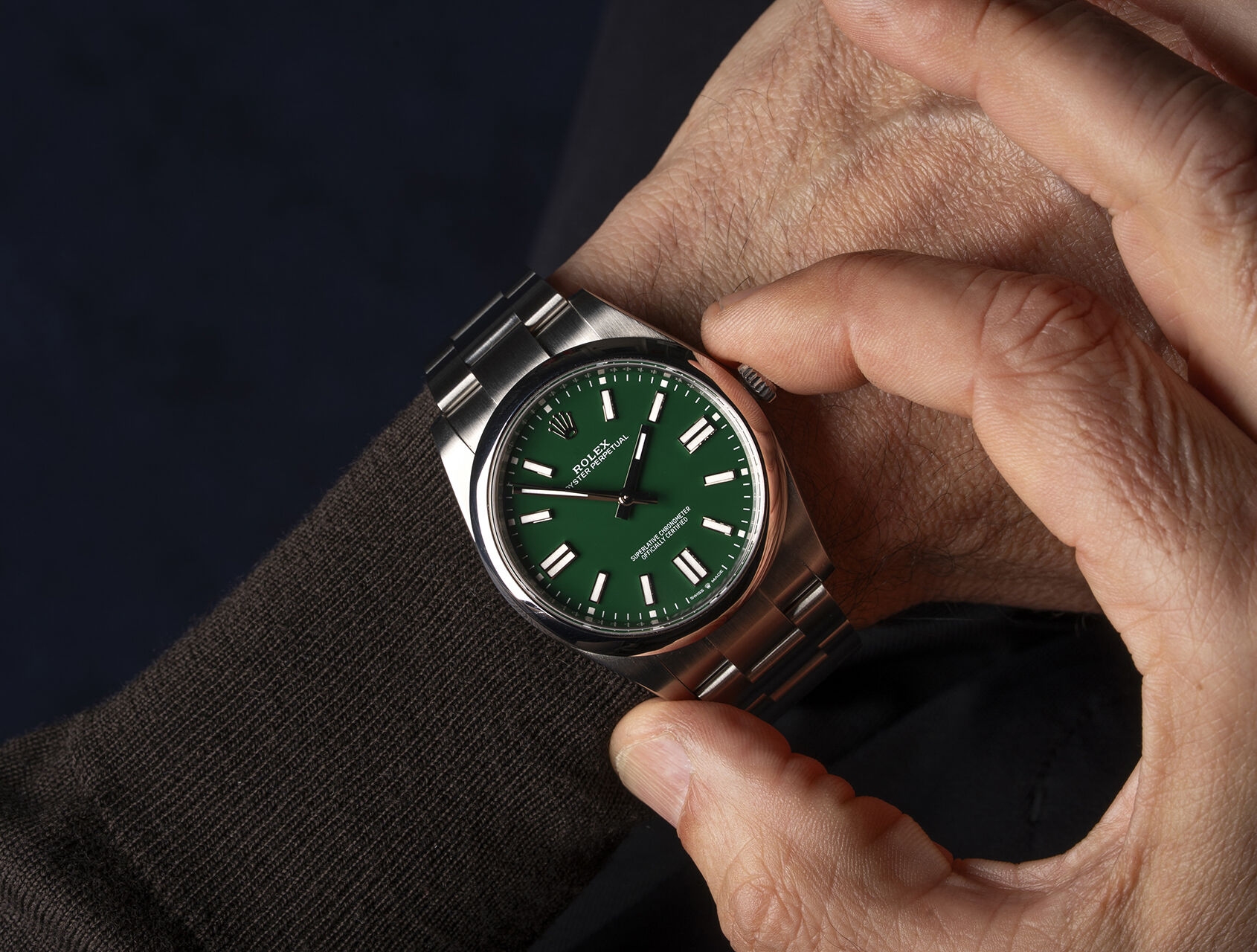 ref 124300 | 124300 - Green Lacquer | Rolex Oyster Perpetual