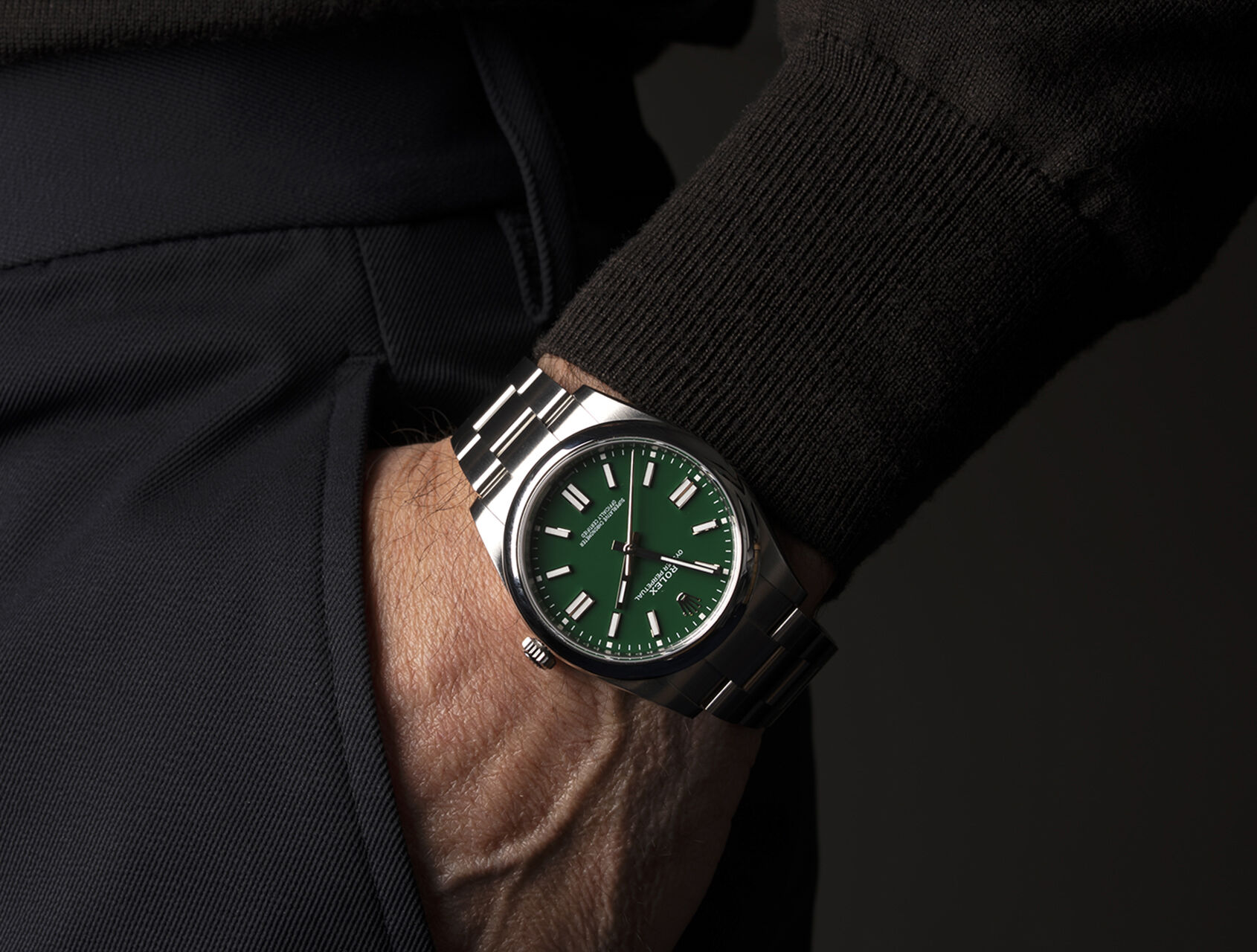 ref 124300 | 124300 - Green Lacquer | Rolex Oyster Perpetual