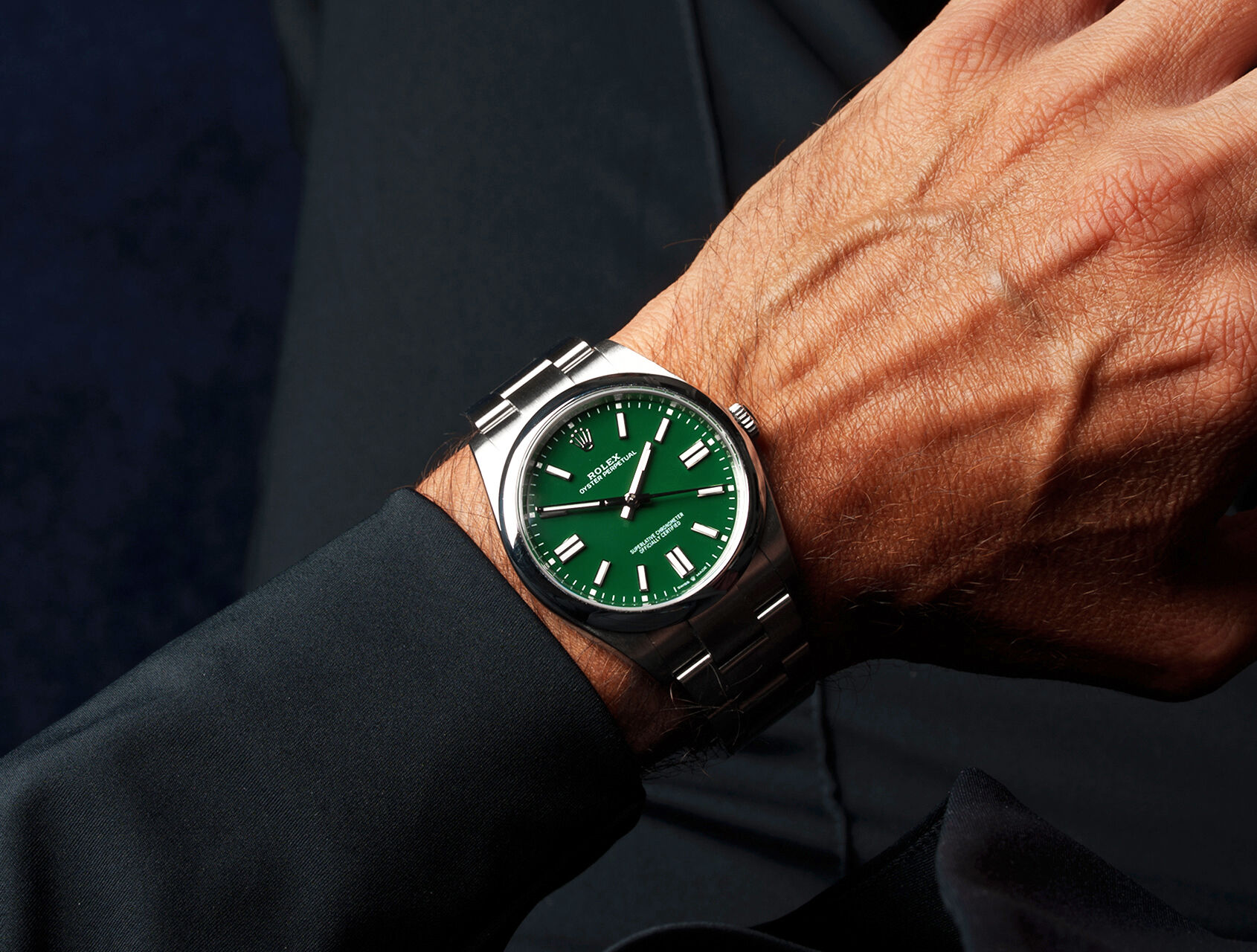 ref 124300 | 124300 - Green Lacquer | Rolex Oyster Perpetual