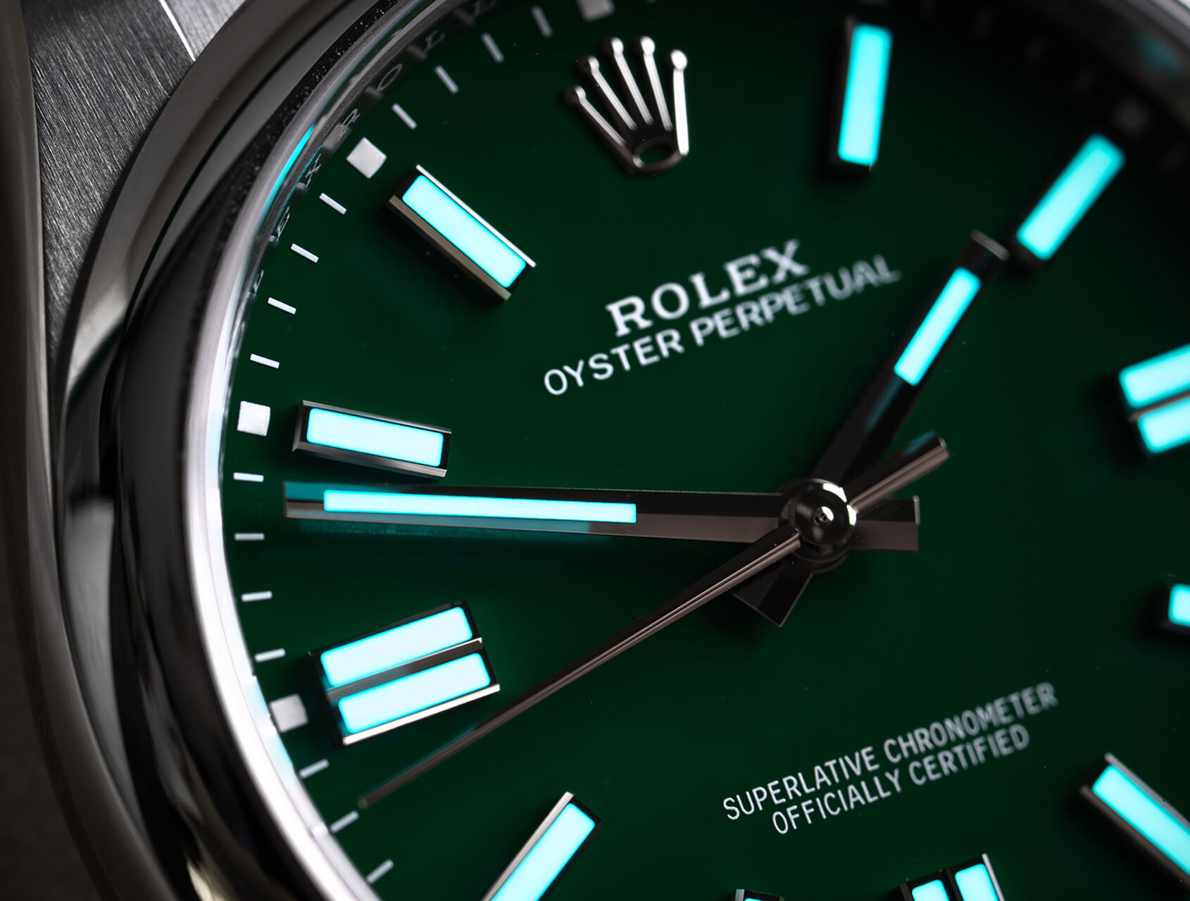 ref 124300 | 124300 - Green Lacquer | Rolex Oyster Perpetual