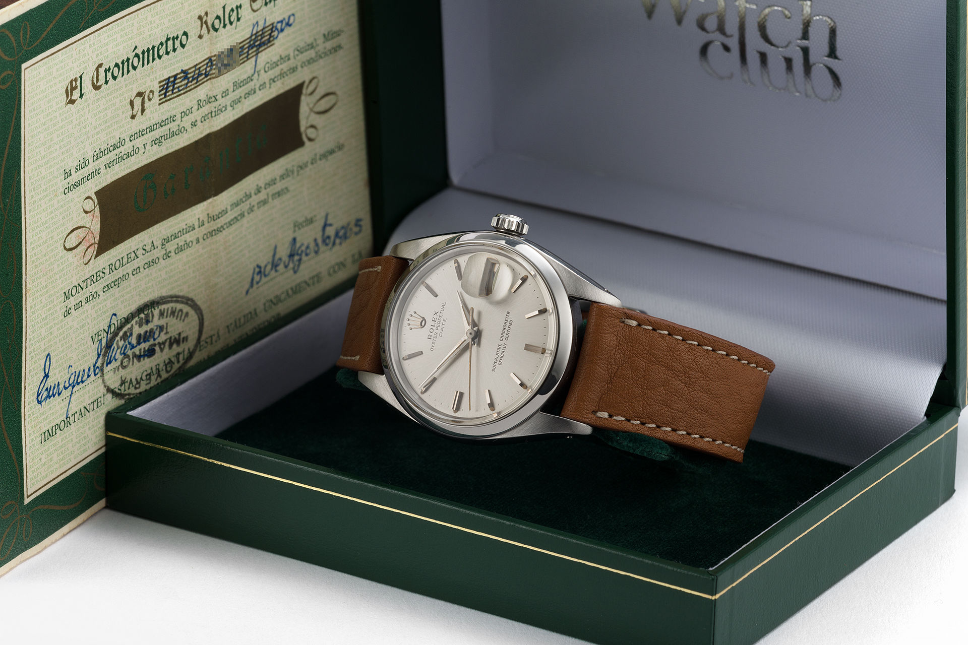 ref 1500 | 'Vintage Model' Original Certificate | Rolex Oyster Perpetual Date