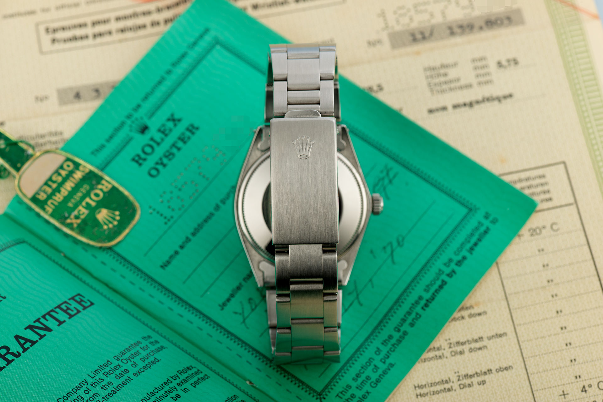 ref 1002 | '1968 Chronometer Certificate' | Rolex Oyster Perpetual