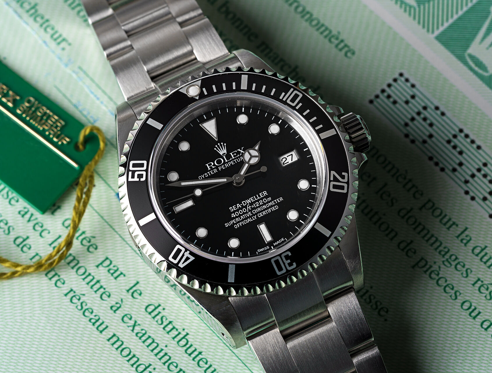 ref 16600 | 16600 - Box & Certificate | Rolex Sea-Dweller